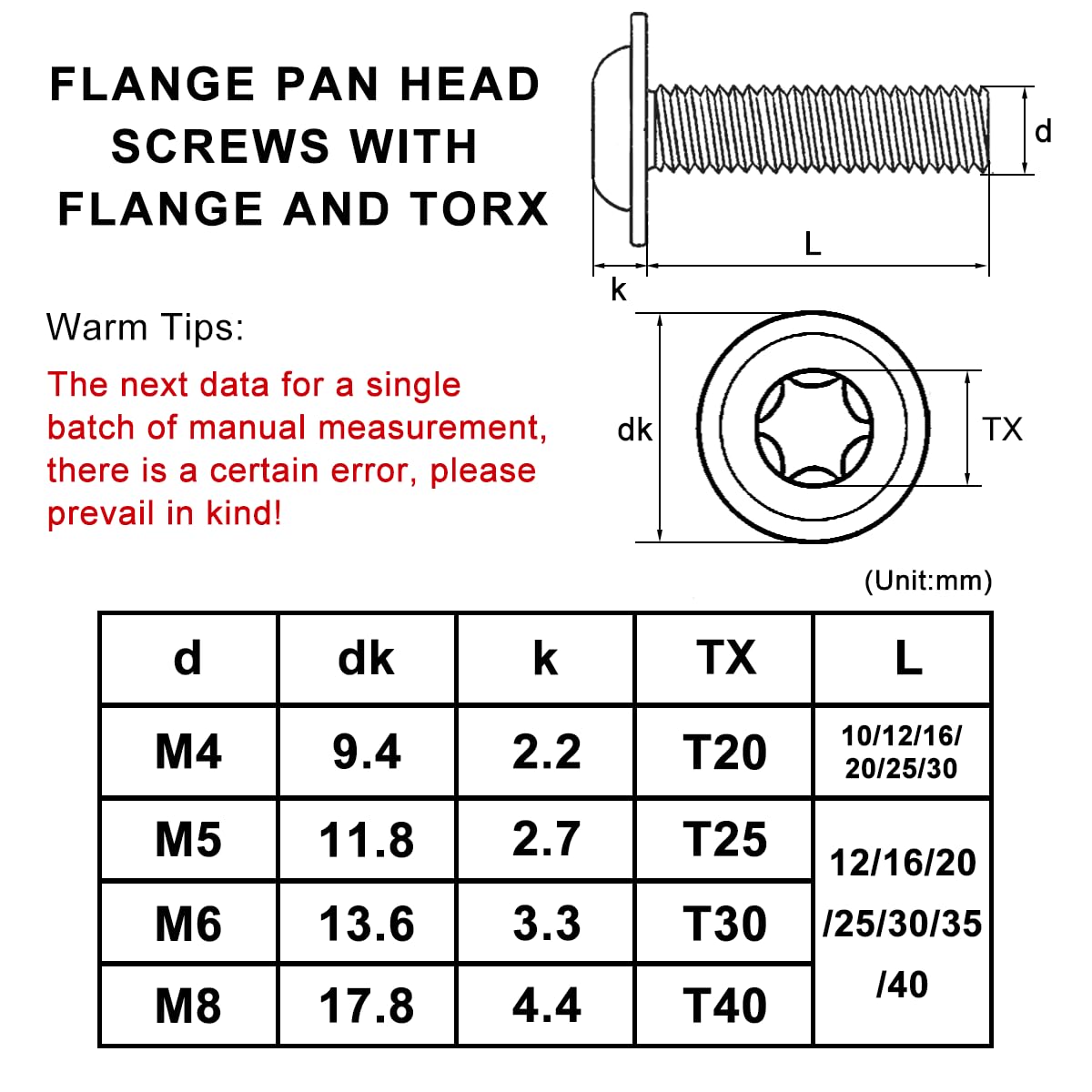 ISO 7380-2 Laagbolkopschroef met flens M4x8 RVS-A2 (1000 st.) | JRV
