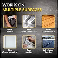 Vista 8 de Brixwell Cinta adhesiva resistente de 1.88 pulgadas x 60 yardas, color gris, rollo adhesivo impermeable con respaldo de malla de algodón reforzado