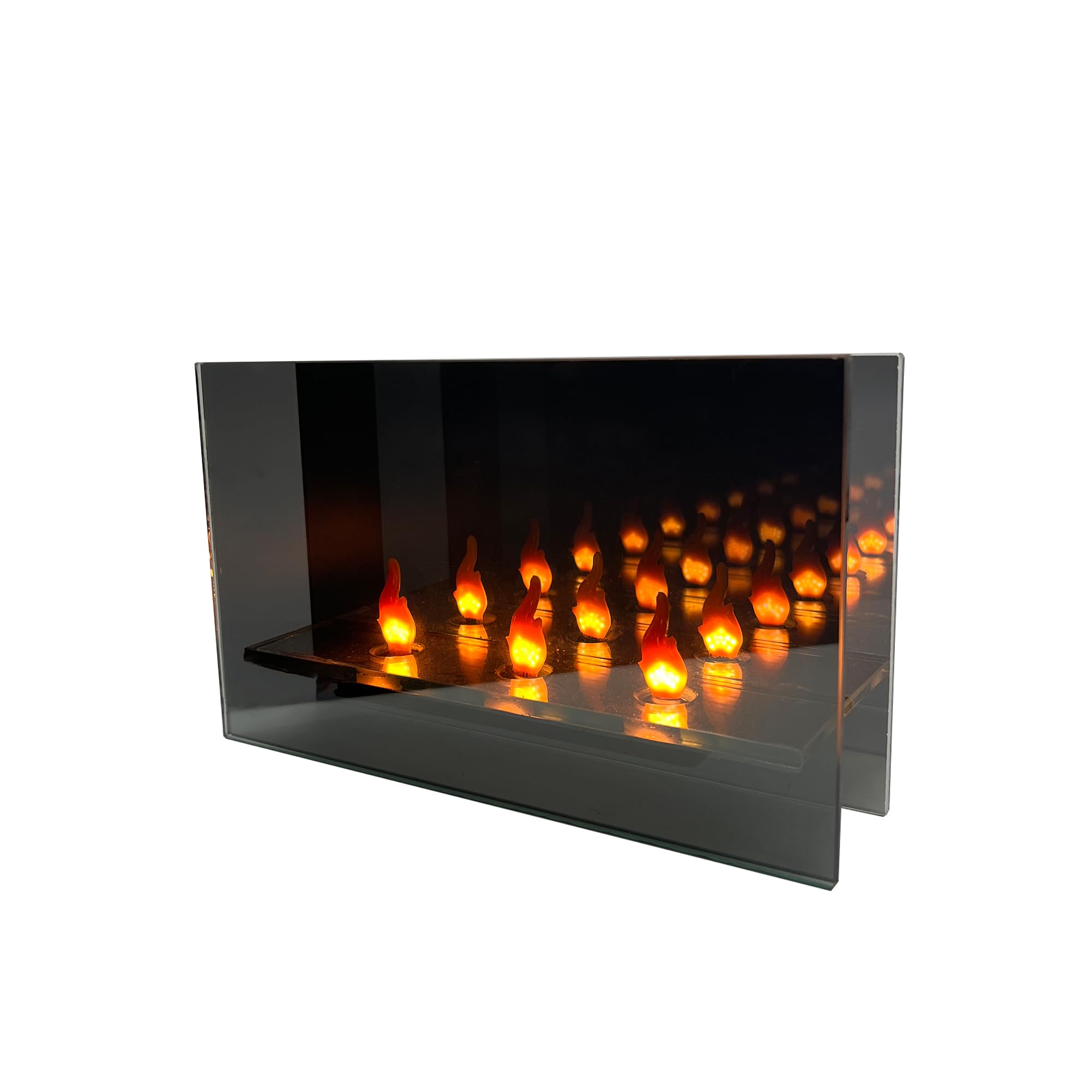 Cello Gray Gleneagles Smoke Trio Infinity Flame Led Usb Lamp – Modern Led Desk Lamp, Night Light, And Home Decor. Trio Flame Infinity Design For Bedroom Accessories And Mood Lighting.