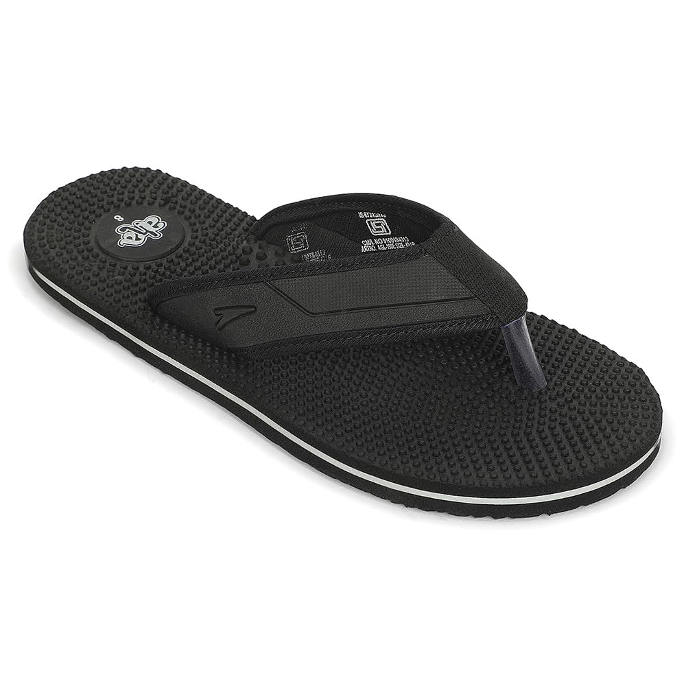 A-HA AGL-156E Flip-Flops for Men - Black & Teal Blue EVA Slip-On Thong Sandals | Soft Cushioned Footbed, Lightweight Everyday Footwear for Home, Casual, Daily, Errands & Outdoor Wear-image-16