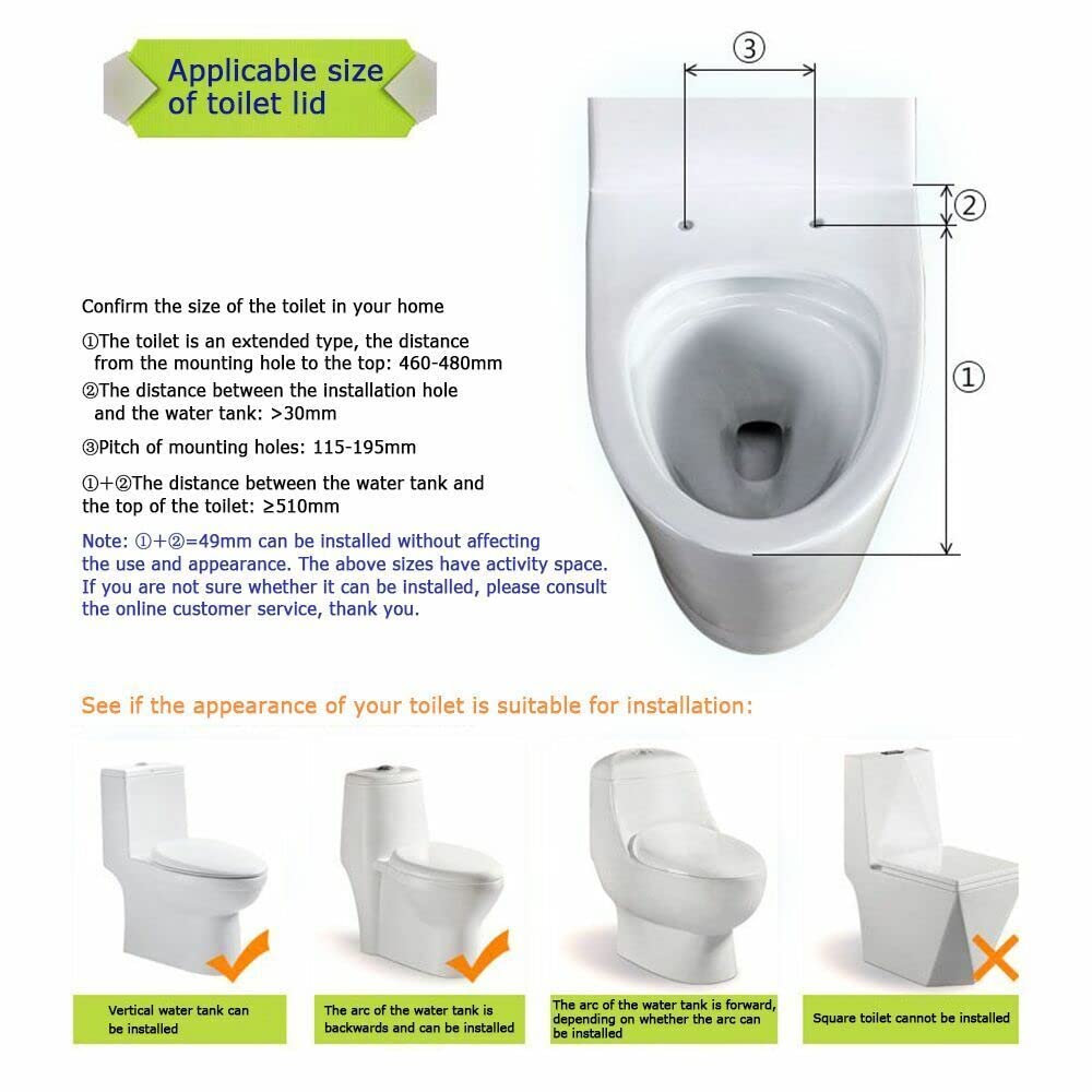 Asiento Electrónico Smart Bidé Inodoro,Asiento Bidé Smart Ducha Asiento Asiento Inodoro Asiento Eléctrico Calentado,Ahorro de Energía