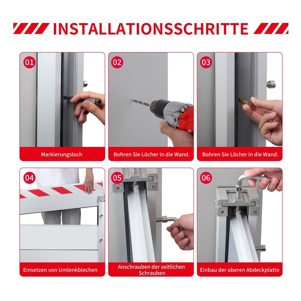 Barreras Universales Modulares Aluminio Reutilizable Presas Temporales Deflectores para Entradas(W,100 * 20cm)