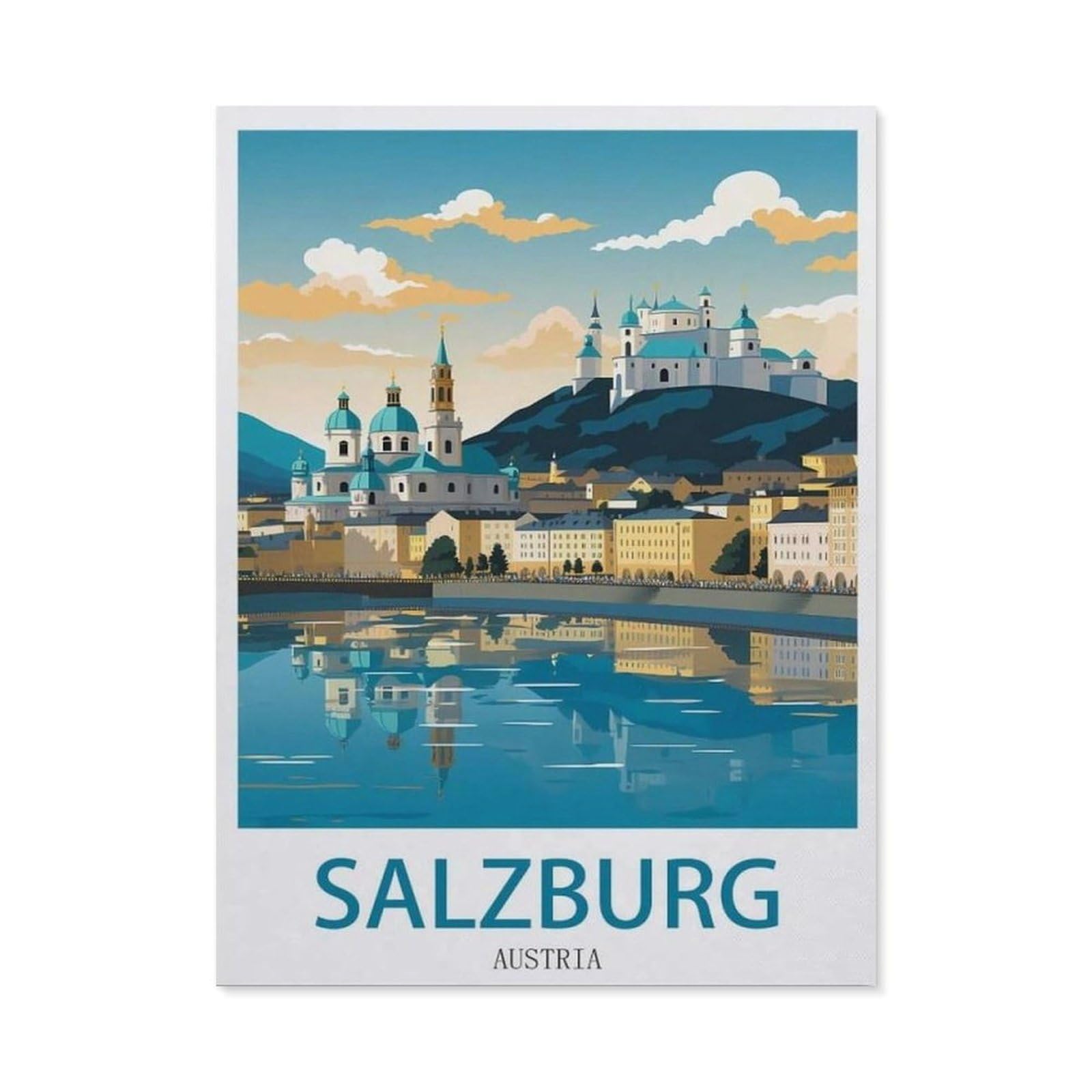 Tin Sign，Salzburg Austria(30x40cm）