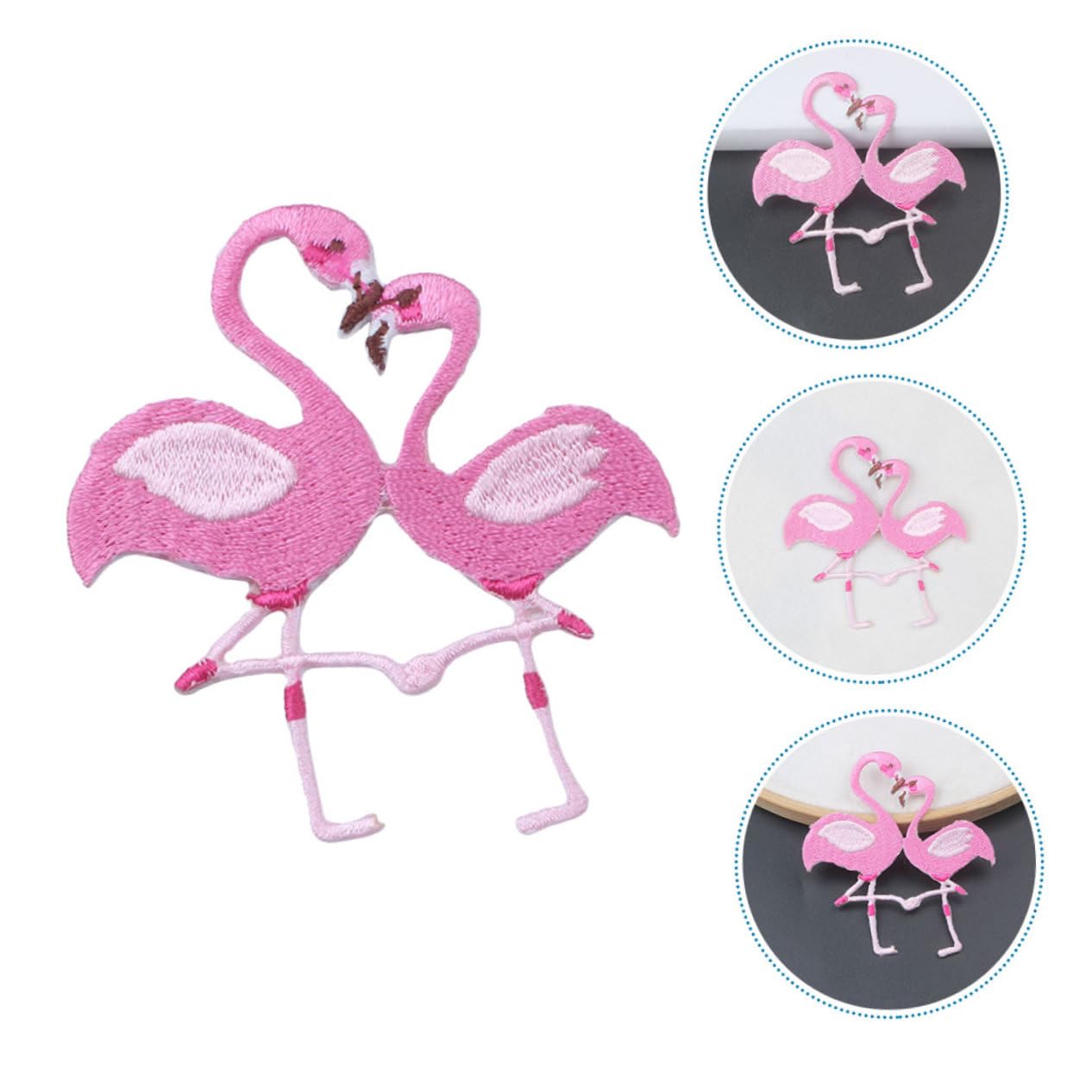 OSALADI 5 Set Toppe Termoadesive Flamingo Per Abbigliamento Accessori Da Applicazioni Ricamate Per Borse Tessuti Facile Da Cucire Decorare 10 Pezzi * 5