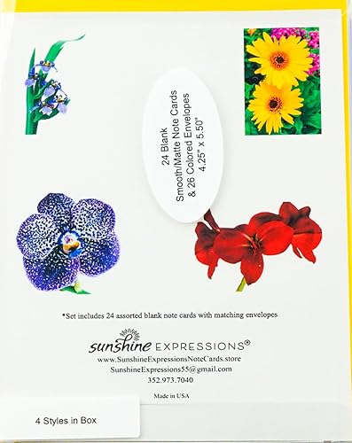 Miniatura 118 de Blooming Flowers – Orquídea Phalaenopsis – Tarjetas fotográficas de alta gama, pesadas y suaves, 8 con 10 sobres de colores, juego en caja