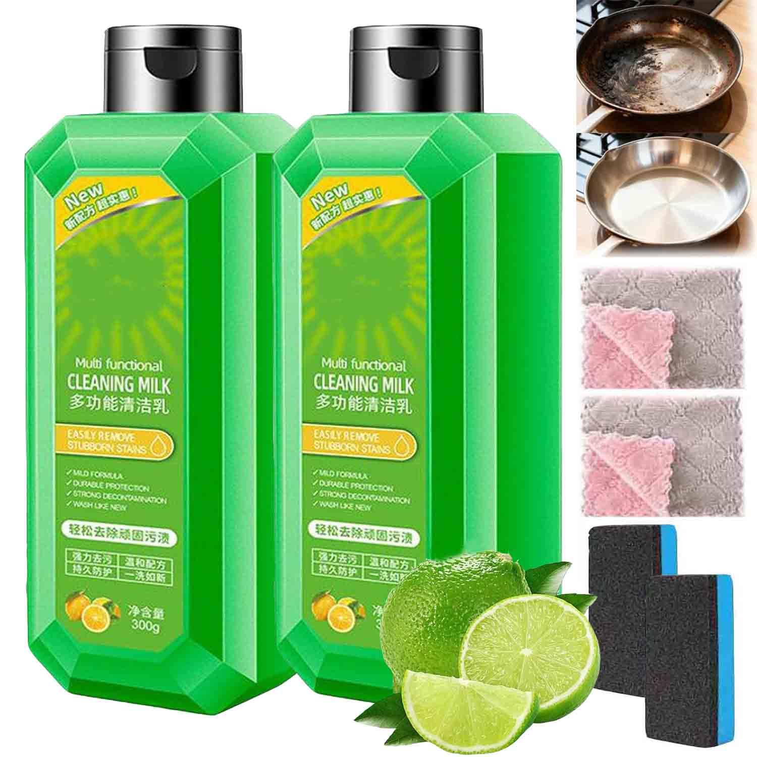 2Pcs Cleaning Milk House Cleaner,Powerful Multifunctional Concentrated Cleansing Lotion, Effectively Remove Stains And Dirt On Various Surfaces, For Household Kitchen
