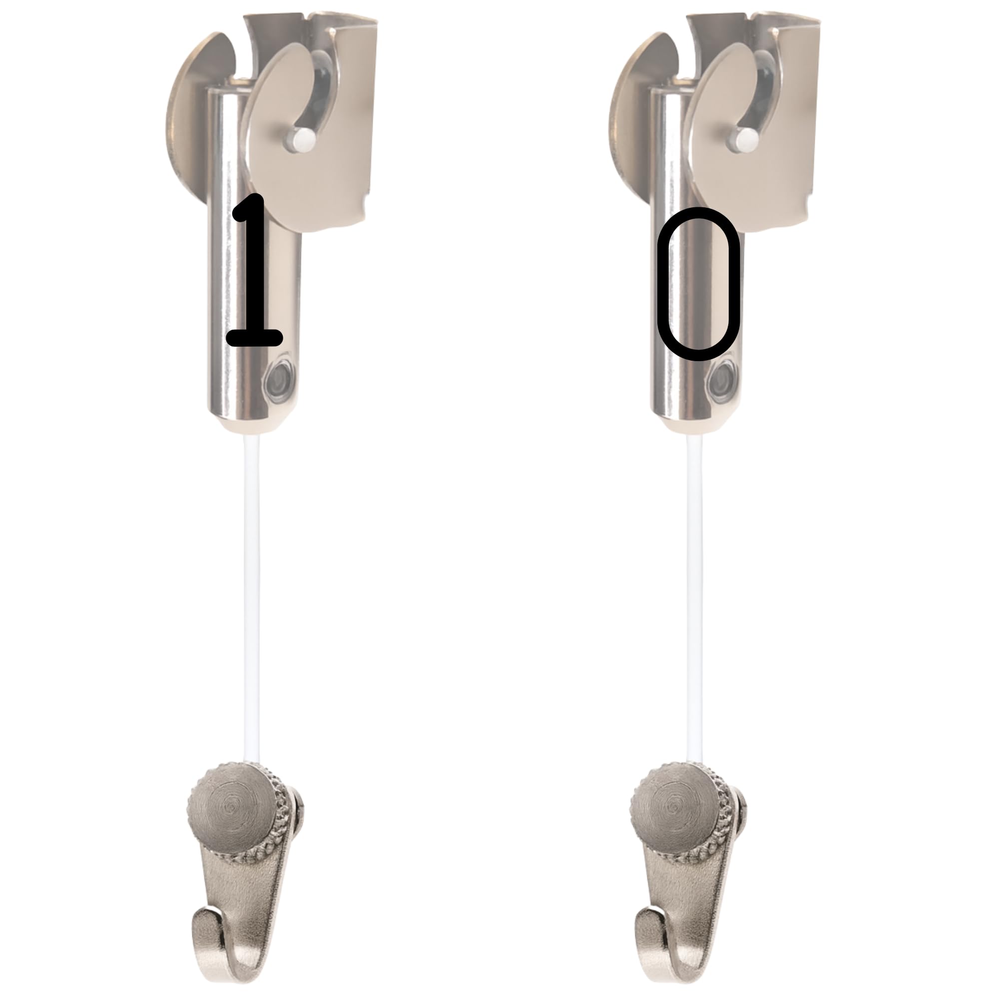 Colgar cuadros sin agujeros - Cuelga RM Nylon TPS90 | 2 m de nylon incluido | Soporta hasta 15 kg | Giro 90° | Instalación techo, pared o suelo (RM, 10, Unidad)