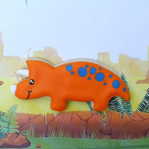 Miniatura 4 de Juego de cortador de galletas de dinosaurio, 8 piezas, acero inoxidable