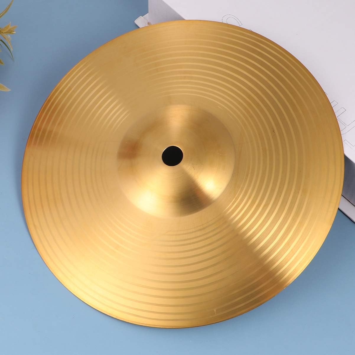SUPVOX 8 Inch Brass Cymbal Replacement: Crash Cymbals for Drum Kit - Percussion Instrument for Drum Players Practice and Performance (Golden)