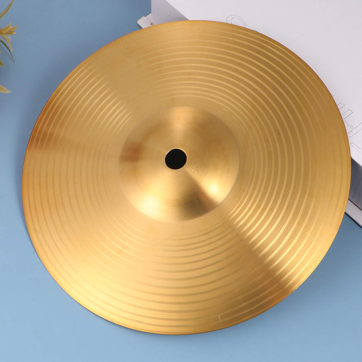 Healily Hi-Hat Becken Hi Hat Paar Trommeln Teil Musikinstrument Zubehör, Messing, goldfarben, 20 cm