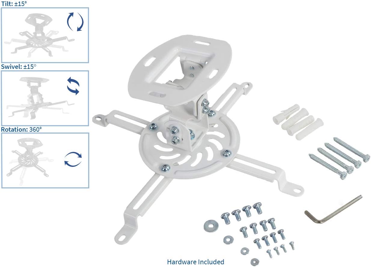 Special VIVO Universal Adjustable Ceiling Projector, Projection Mount Extending Arms Mounting Bracket, White, MOUNT-VP01W Special VIVO Universal Adjustable Ceiling Projector, Projection Mount Extending Arms Mounting Bracket, White, MOUNT-VP01W