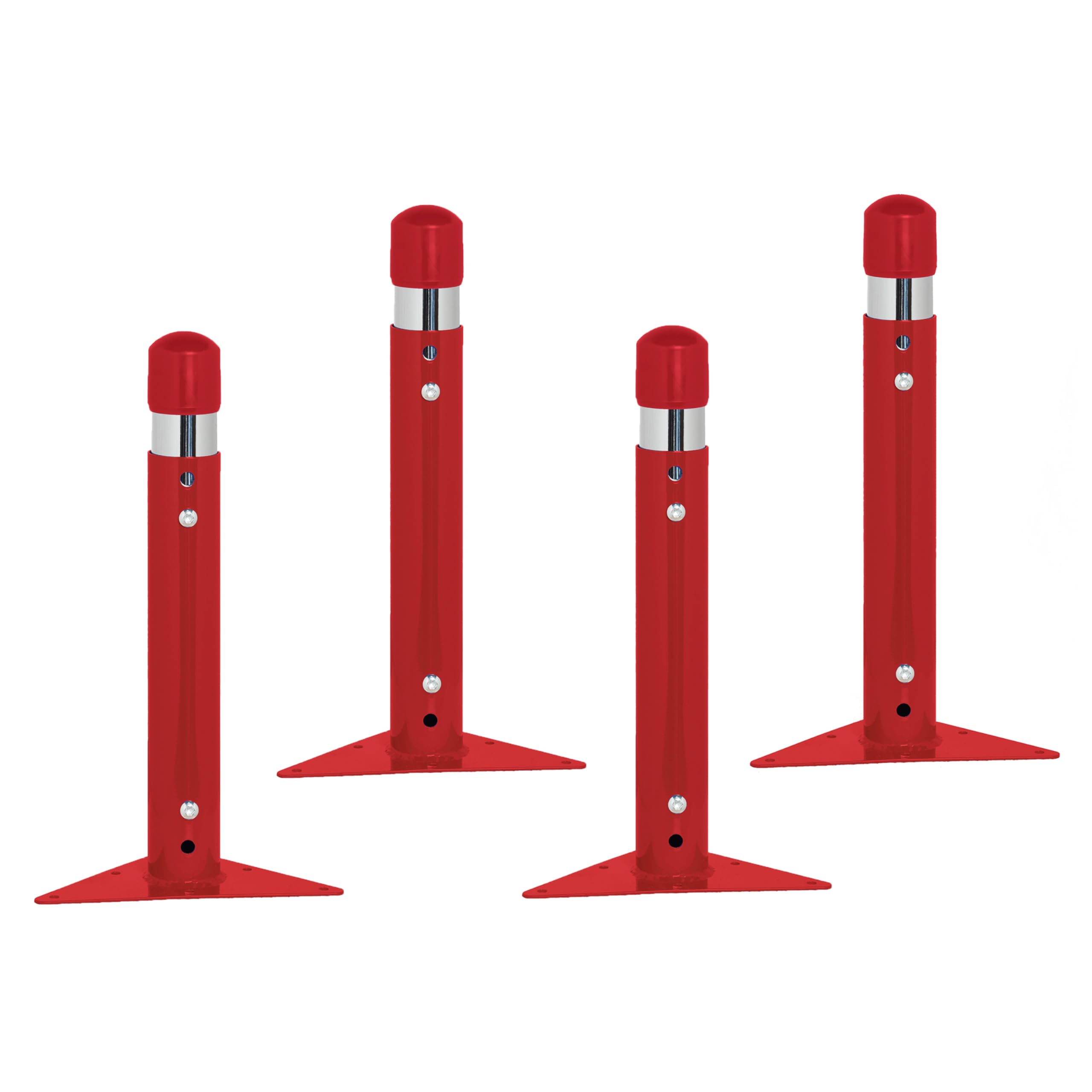 factory direct partners replacement chunky toddler legs for fdp activity tables, adjustable height 15-24 inches, includes legs and hardware only (4-pack) - red, 11542-rd