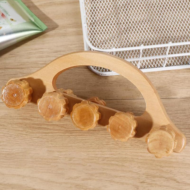 Healifty Wooden Massage Roller Ball Handheld Muscle Relief Tool for Back Neck Legs Portable Massager for Relief Improved Circulation Deep Tissue Massage Tool - Image 6