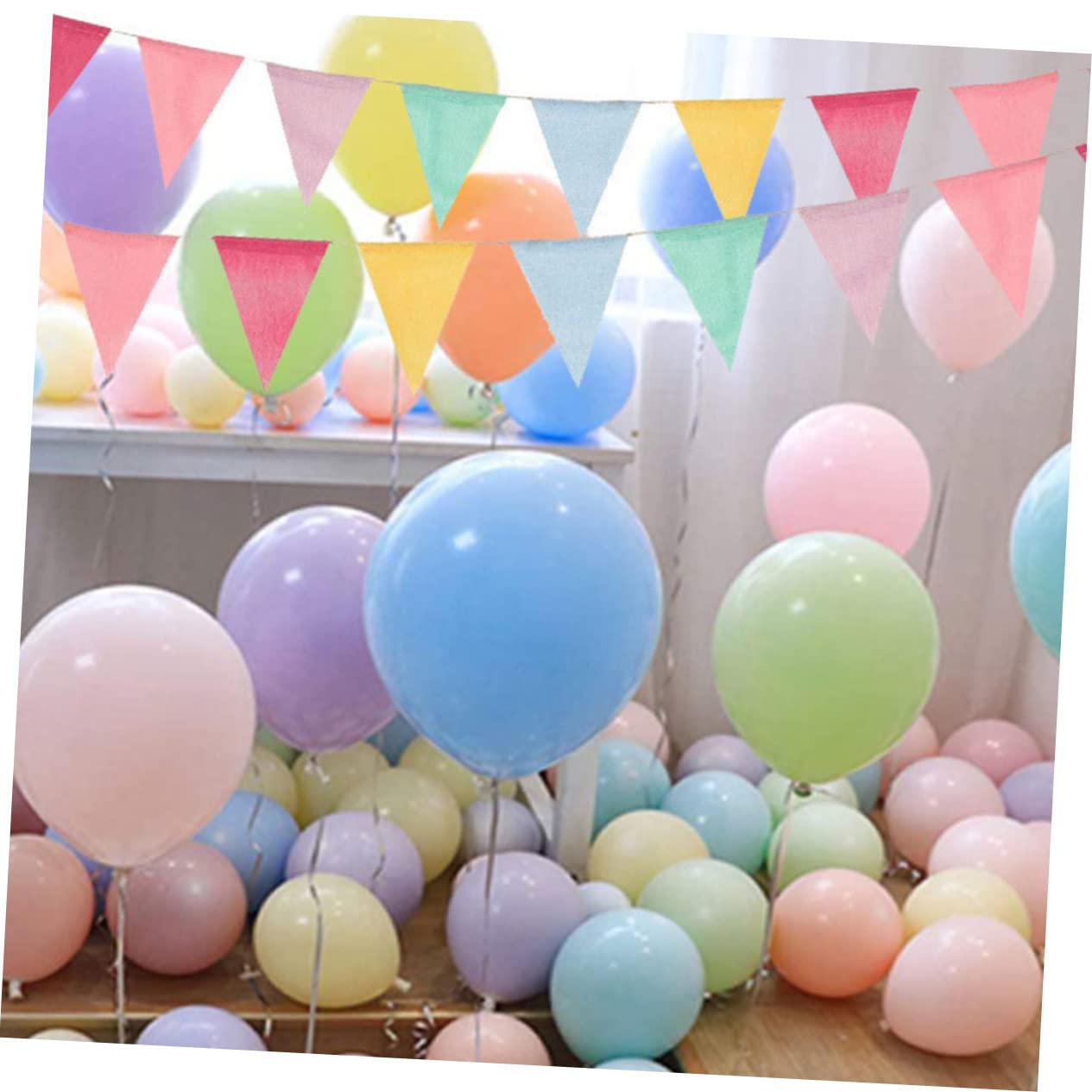 3 Set Decorazioni Triangolari Bandierine Blu Per Feste Tessuti Per Festival Bandierine Triangolari In Lino Per Celebrazioni Bandierine Colorate In Imitazione 4 pezzi*3