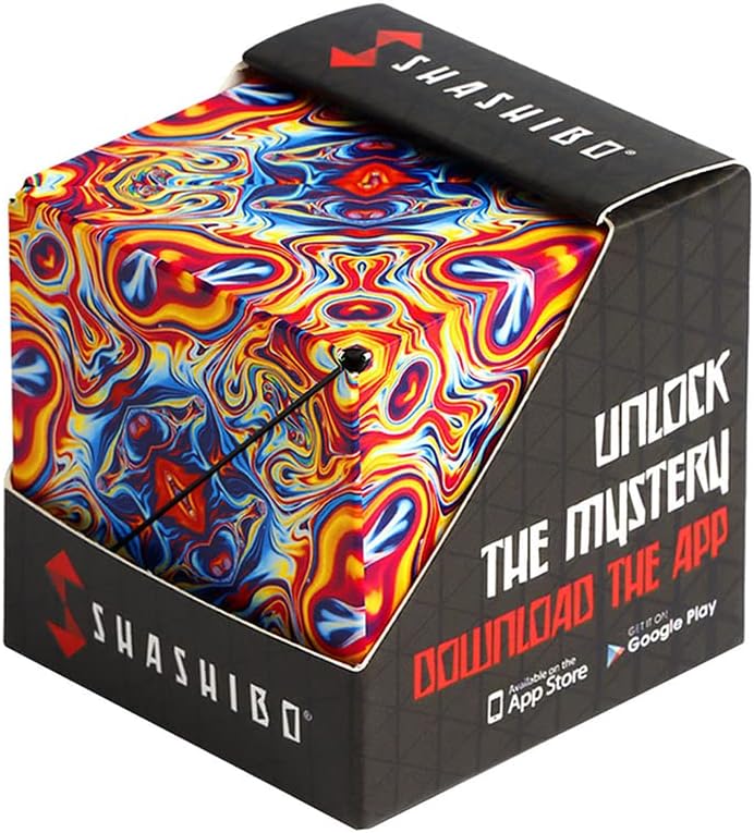 Shashibo Shape Shifting Box - Award-Winning STEM Fidget Toy with Ultra Strong Magnets - Puzzle Cube Transforms Into 100+ Shapes, Perfect Sensory Gift for Kids, Teens, and Adults (Spaced Out)