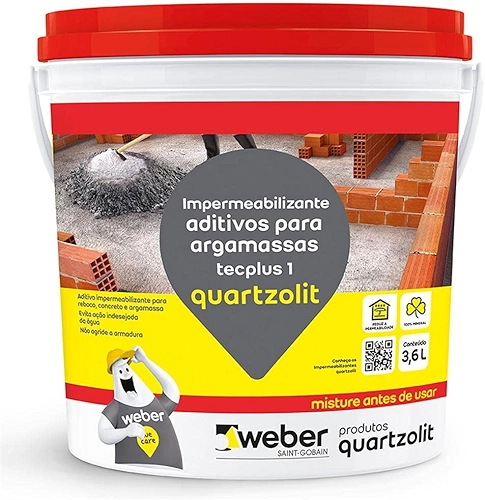 Impermeabilizante Argamassa 3,6 Litros Quartzolit Plus