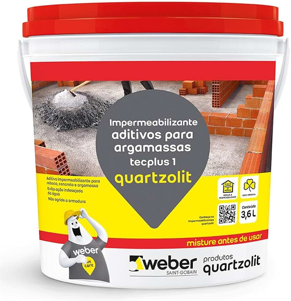 Impermeabilizante Argamassa 3,6 Litros Quartzolit Plus