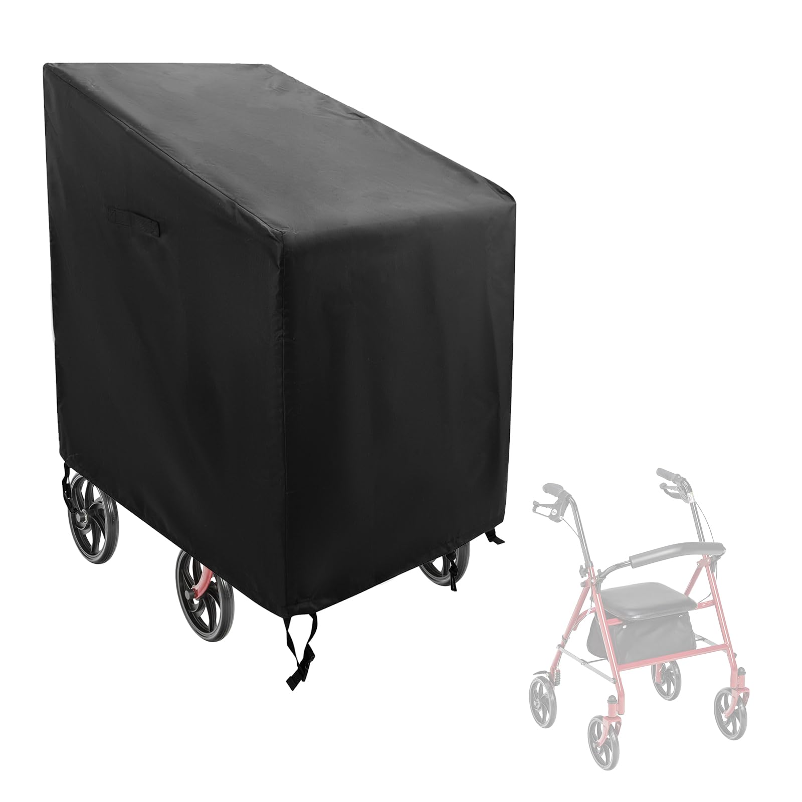 Rollator Walker Cover,Cover for Walkers for Seniors,Heavy Duty 420D Outdoor Waterproof Dustproof Rolling Walker Cover,Rollator Accessories,Fits