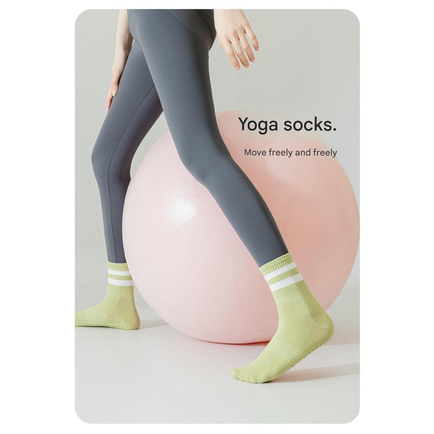 Socken Herren 2 Paare Antiskid -Yoga -socken, Grip Nicht Langen Für Pilates, Barre, Kriegsmittel, Kunstfitness, Tanz Frauen-gelb