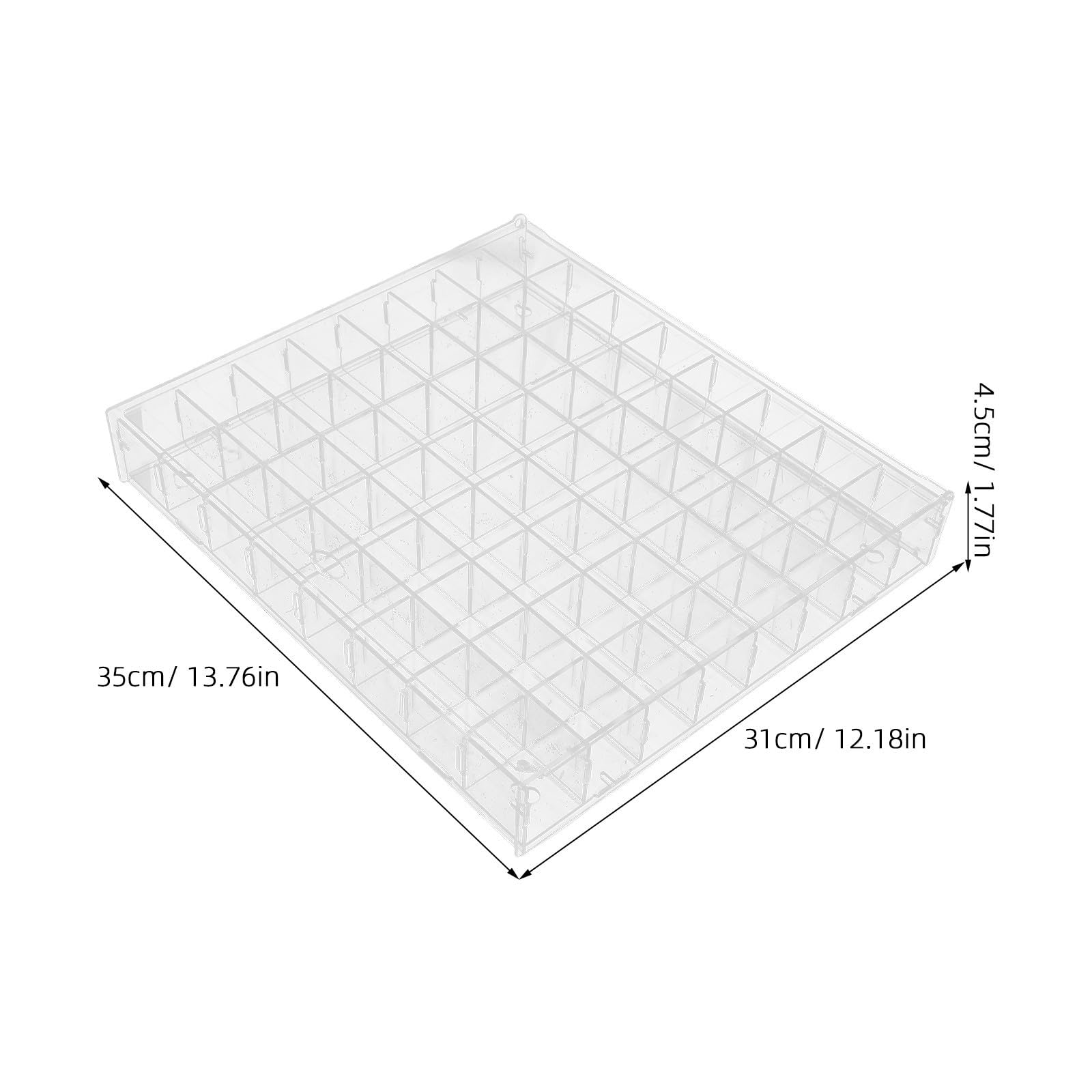 SHINEOFI Caja Expositora de Acrílico Transparente con Compartimentos Vitrina para Colección de Minerales y Rocas con Puerta Magnética Organizador Versátil para Cristales y Exhibición