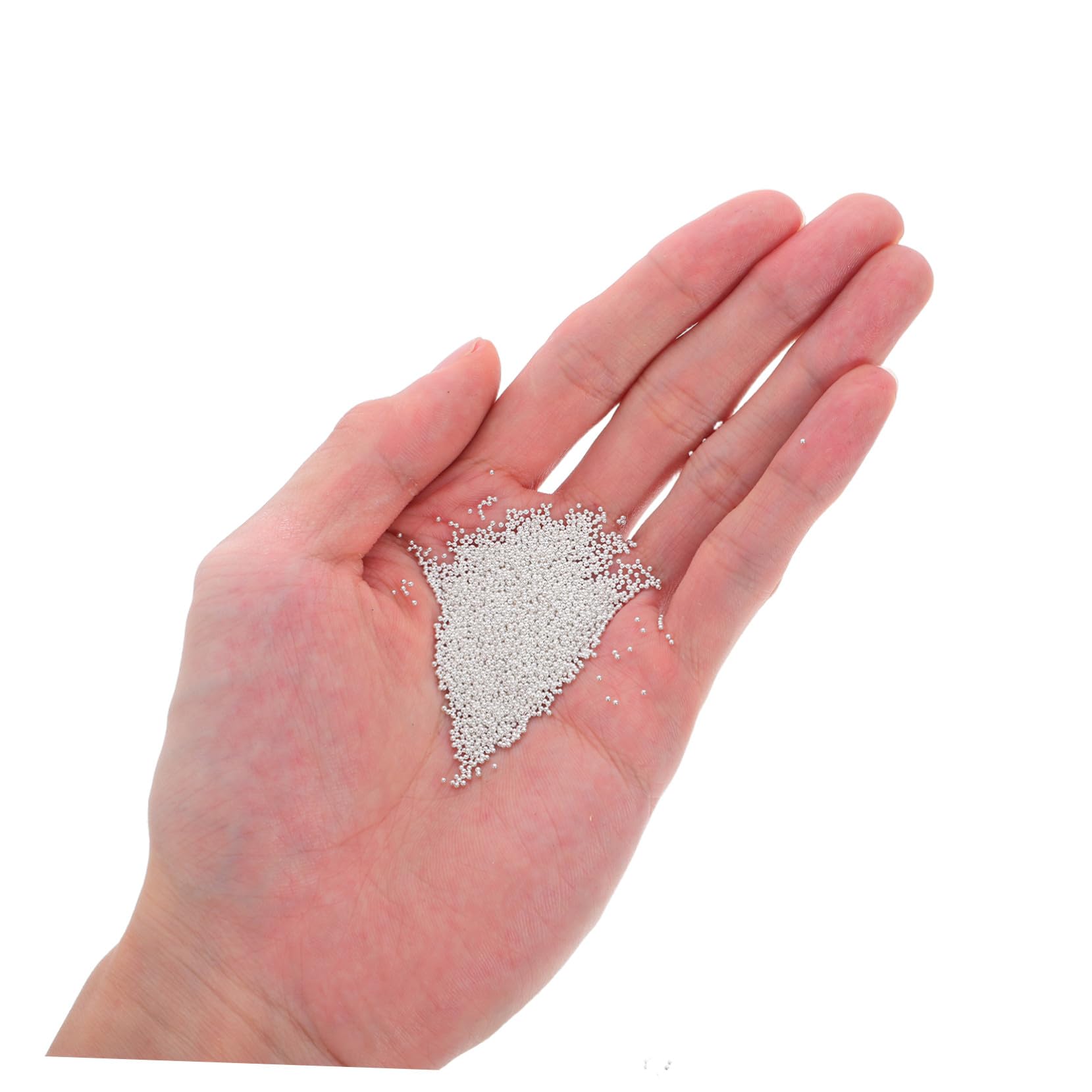 Perline per Nail Art in Metallo Argento, Sfere Rotonde 500g | 1 Confezione, Applicazione Facile e Finitura Resistente, per Eventi Speciali e Uso Domestico