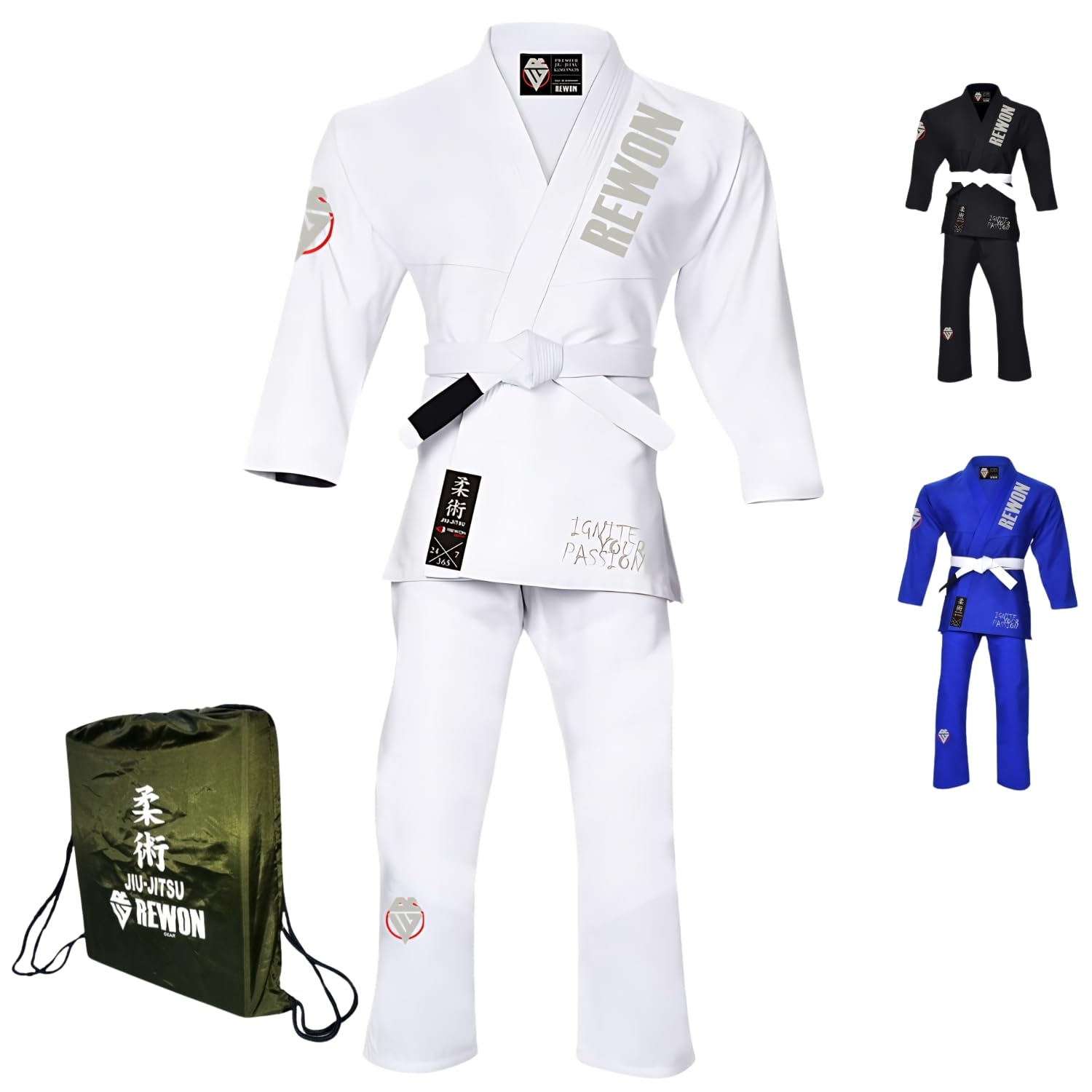 Rewon Gear REWON kimono jiu jitsu brasileño bjj gi para Hombres Mujer Traje entrenamiento