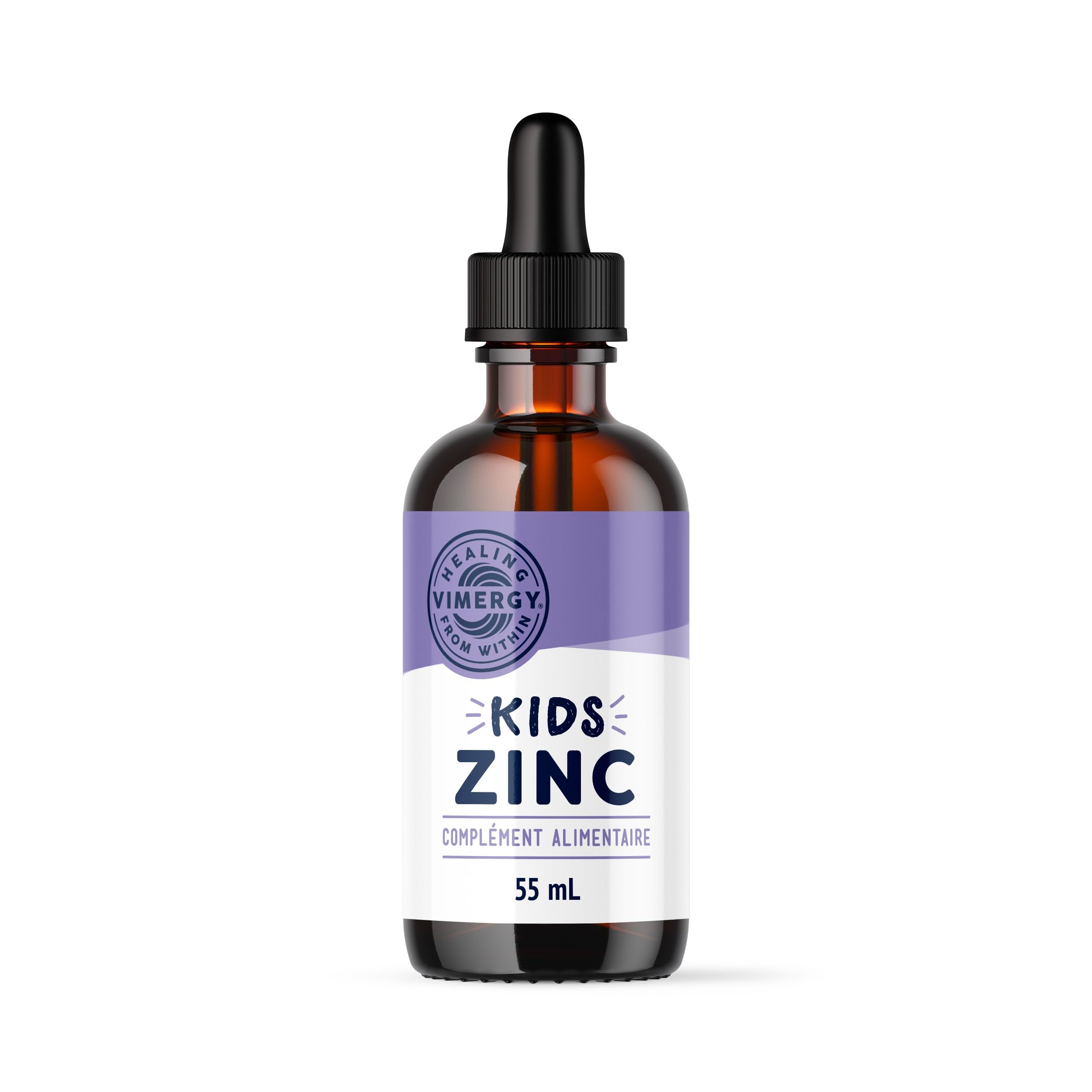 Vimergy Kids Zinc - Gouttes de Zinc pour Enfant - Soutient les Fonctions Cérébrales, la Croissance Physique et la Fonction Cellulaire -Sans Sucre, Colorants, Gluten ni Arômes - Végétalien (55 ml)
