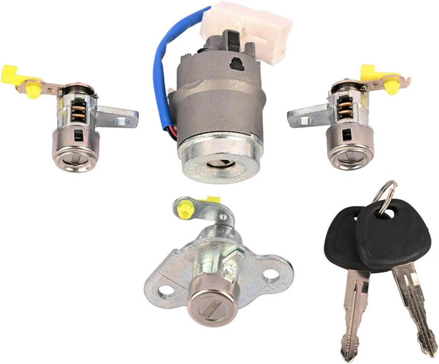 Car Ignition Lock Cylinder Barrel + Door Lock 81905-1e000/81920-1ea00 for Accent 2006-2011