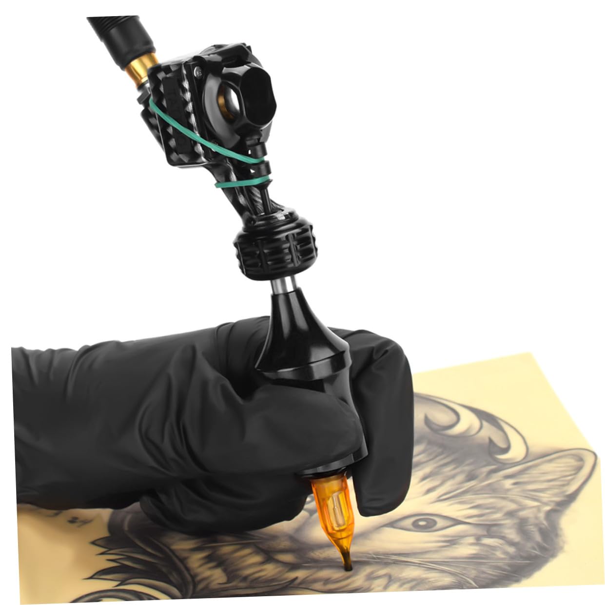 Máquina de Tatuar Rotativa Profesional Portátil de Aleación de Zinc Negra
