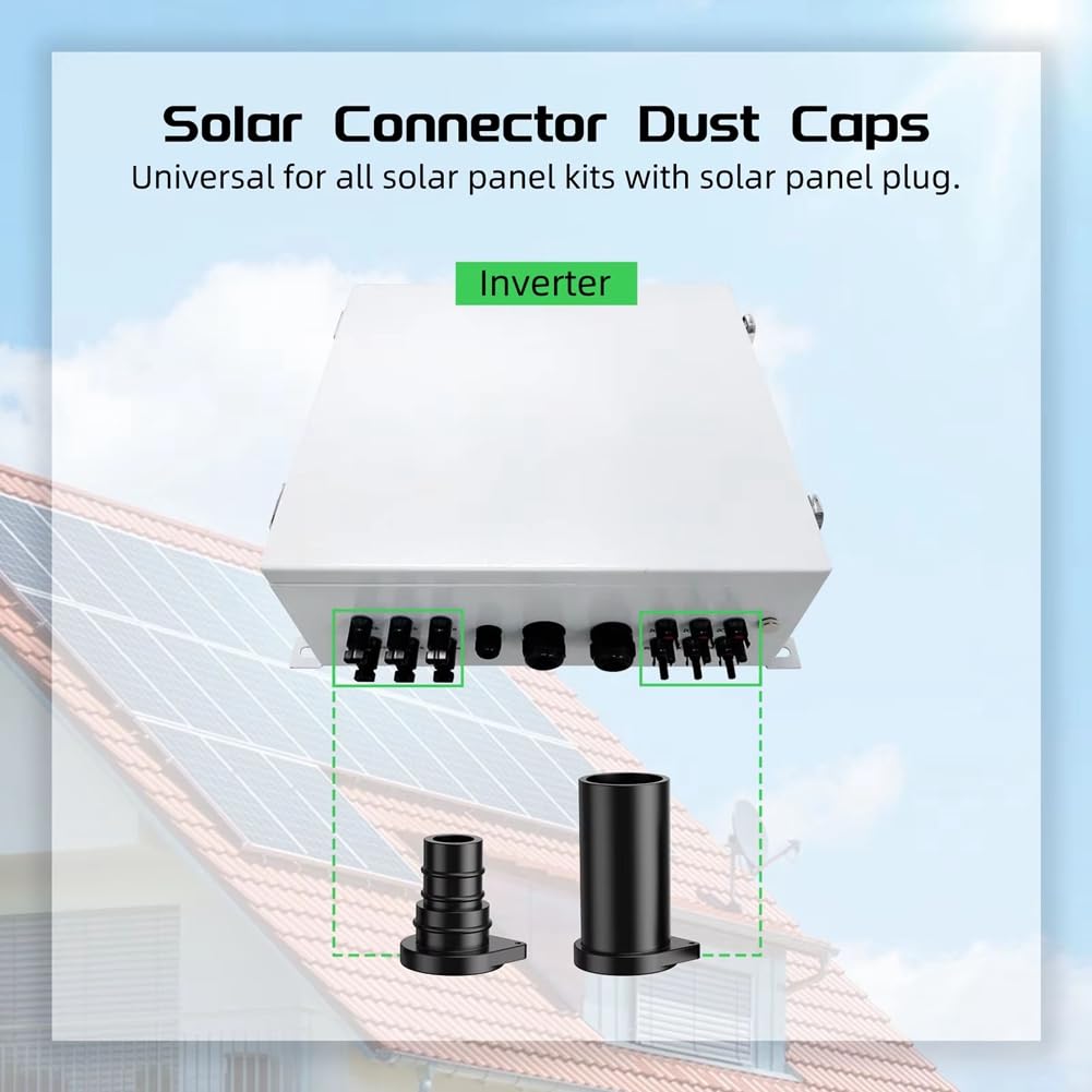 Para tapas de enchufe de panel solar: IP68 a prueba de polvo, 100 pares, diseño masculino y femenino para enchufe solar resistente a la intemperie.