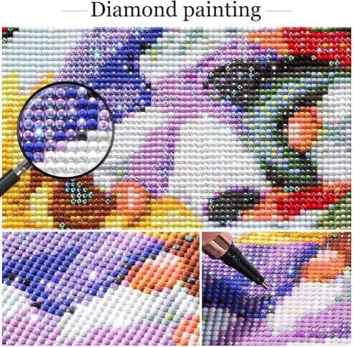 Image of Jasol Diamond Painting Kit, 40x30 Cms, Full Drill, 5D Crystals, Home Wall Decor Gift Set (Blessing Tree M45612)