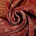 LMVERNA Soft Pashmina Shawl for Women Ethnic Paisley Two Tone Jacquard Scarf for Formal Wedding Bride(Copper)