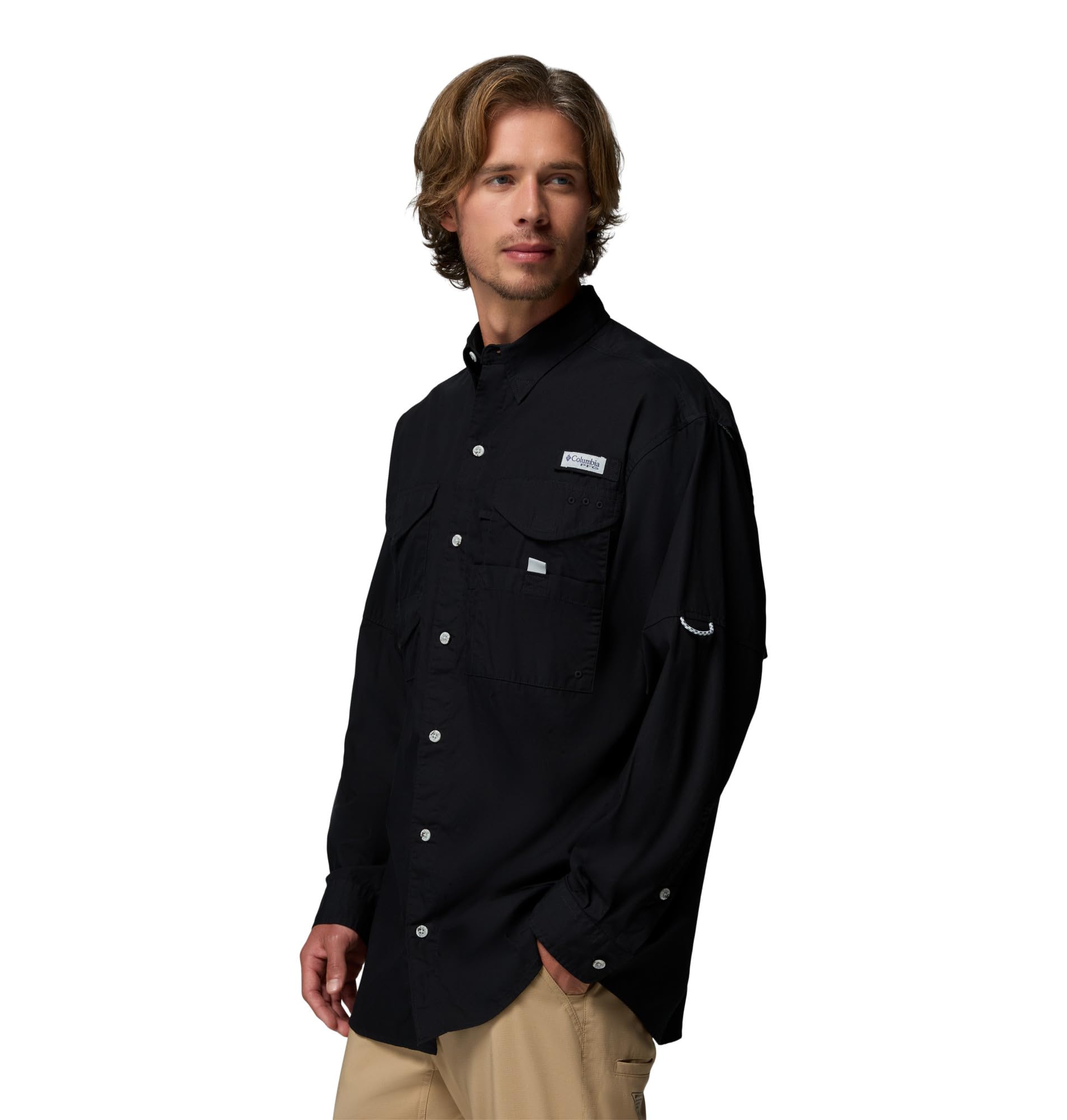 Columbia Herren PFG Bonehead Langarmshirt, Baumwolle, Entspannte Passform Sport-Shirts