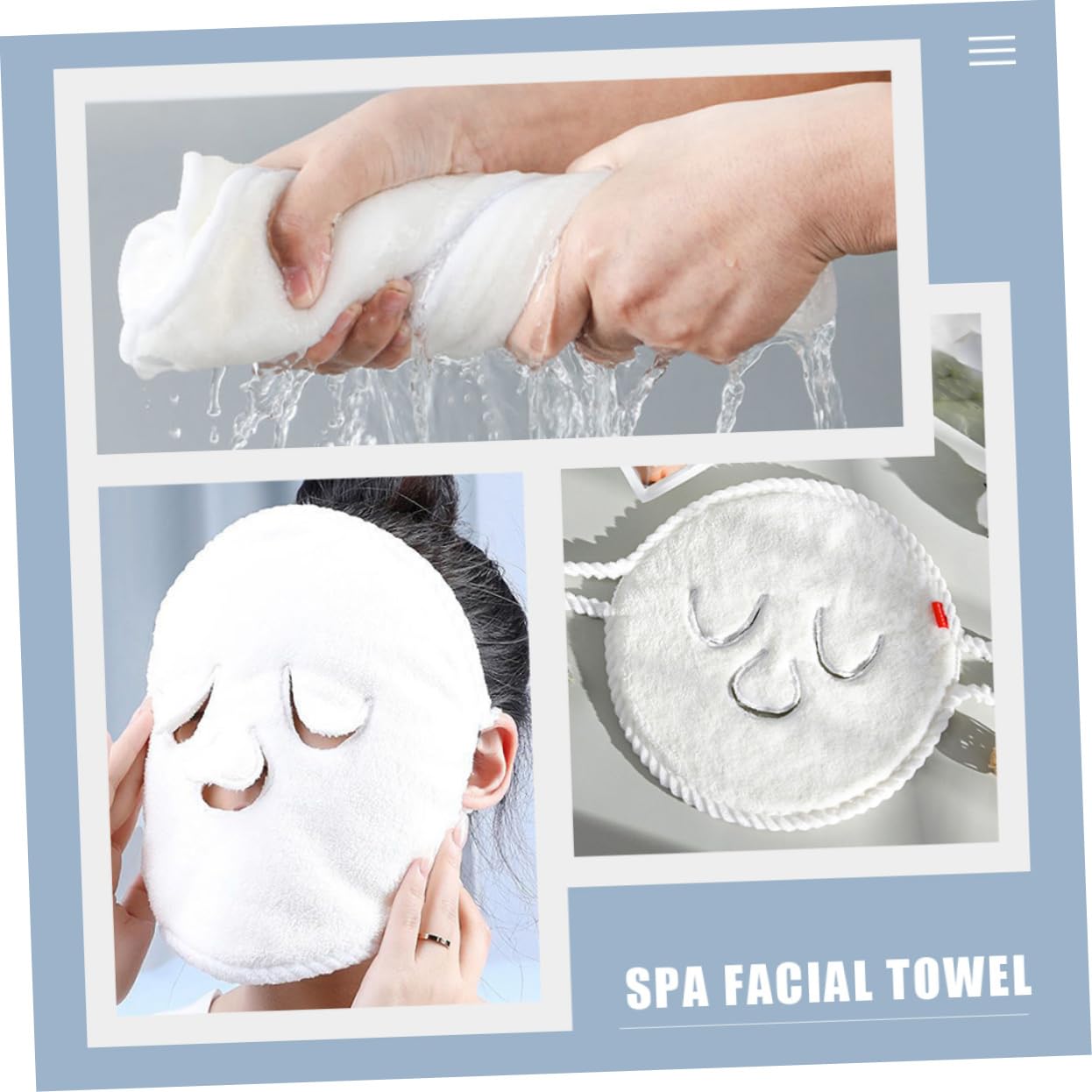 minkissy 8 Koralle Gesichtstuch Hautpflegemasken Wiederverwendbare Maske Blattmaske Wiederverwendbare Gesichtstuchmasken Gesichts- Spa Korallenvlies Gesichtsmaske