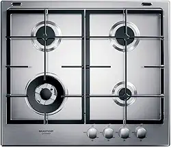 Cooktop 4 bocas Brastemp Gourmand Inox com duplachama e trempe com ferro fundido - BDK60DR 220V