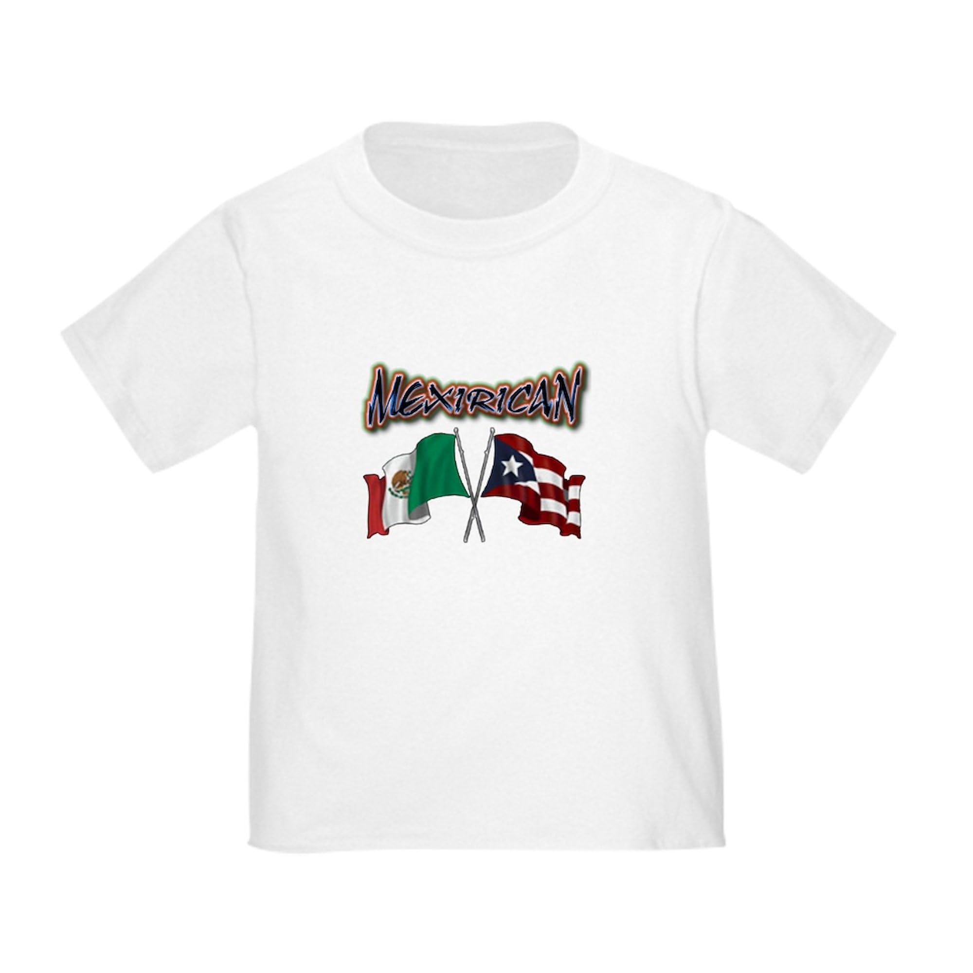 CafePress Mexirican Flags T Shirt Toddler Graphic Tee, 100% Cotton