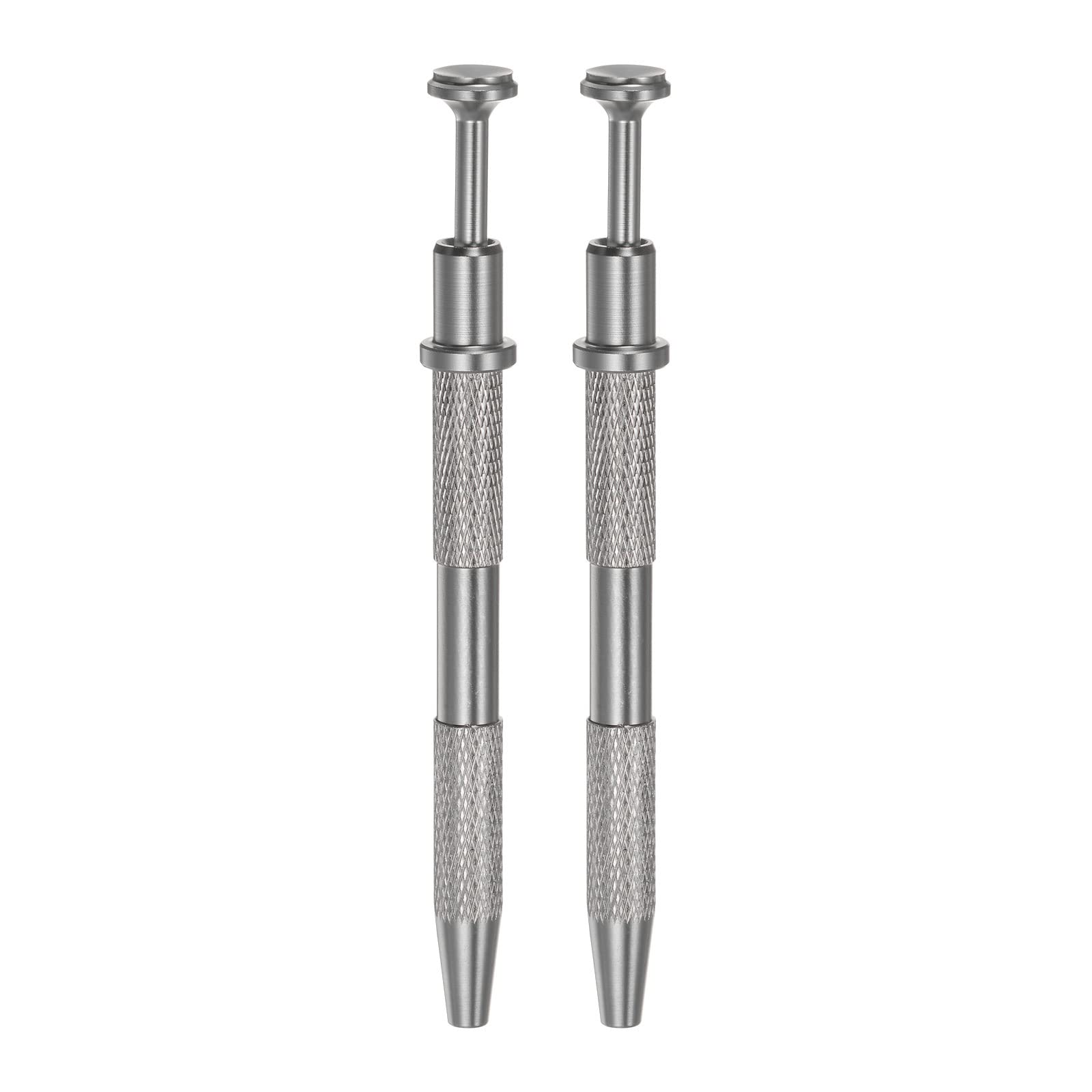 sourcing map 2pcs Stainless Steel 4-Claw Pick up Tool, IC Chip Remover Tool with 4 Prongs Holder Diamond Claw Tweezers for Small Part Pickup Electronic Components or Nails Clamping, Silver Tone