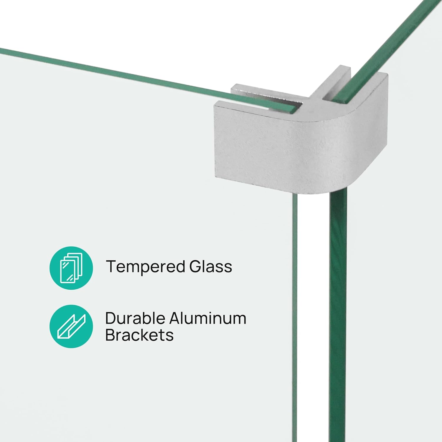 Glass Wind Guard for 28 Inch Square Propane Fire Pit Table, 17.9 x 17.9 x 6.5 Inch