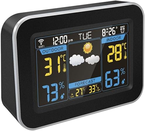 Amazon クロックラジオ ベッドサイドデジタル天気予報目覚まし時計付き温度 湿度 時間 日付monitoリモートモニタリングブラック Color Black Size Free Size Xiekeke クロックラジオ Amazon クロックラジオ ベッドサイドデジタル天気予報目覚まし時計付き温度 湿度 時間 日付monitoリモートモニタリングブラック Color Black Size Free Size Xiekeke クロックラジオ