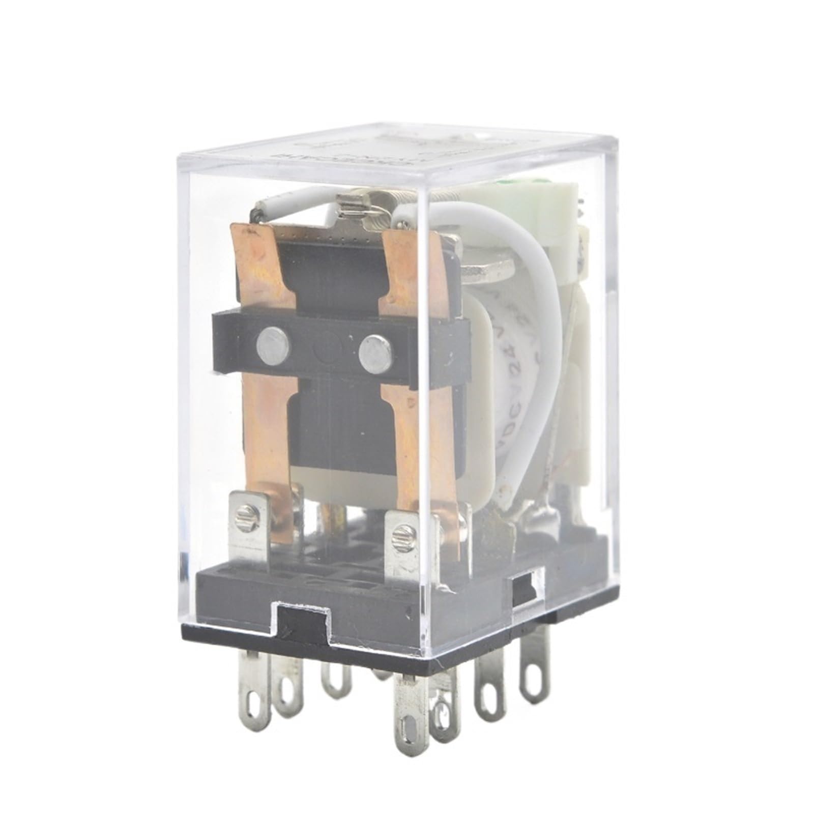 Relais de contrôle électromagnétique AC DC 12V HH54P petit relais intermédiaire avec base