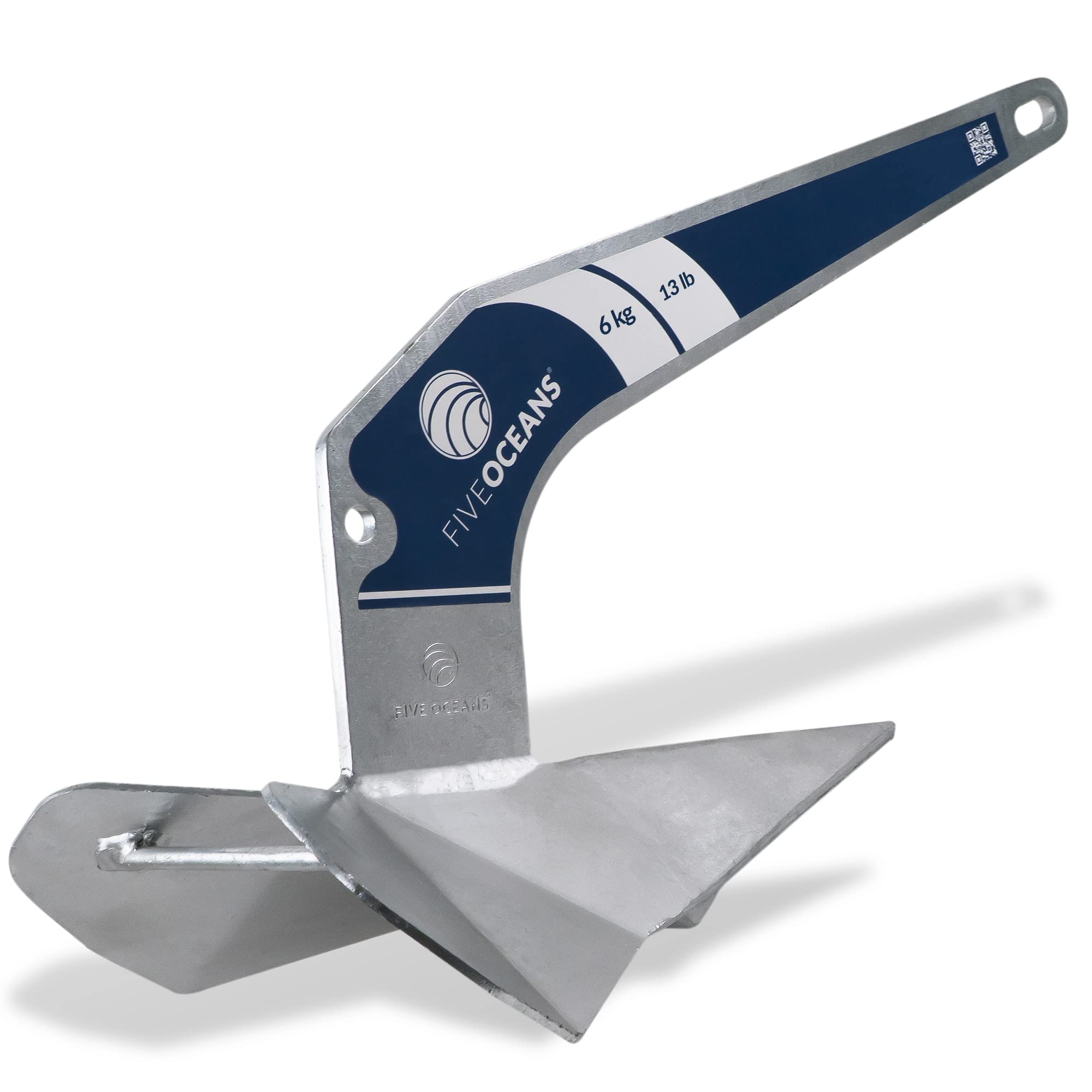 Five Oceans Delta Style Wing Anchor, Boat Anchor, Premium Series, for Pontoon, Fishing Boats, Sport 
