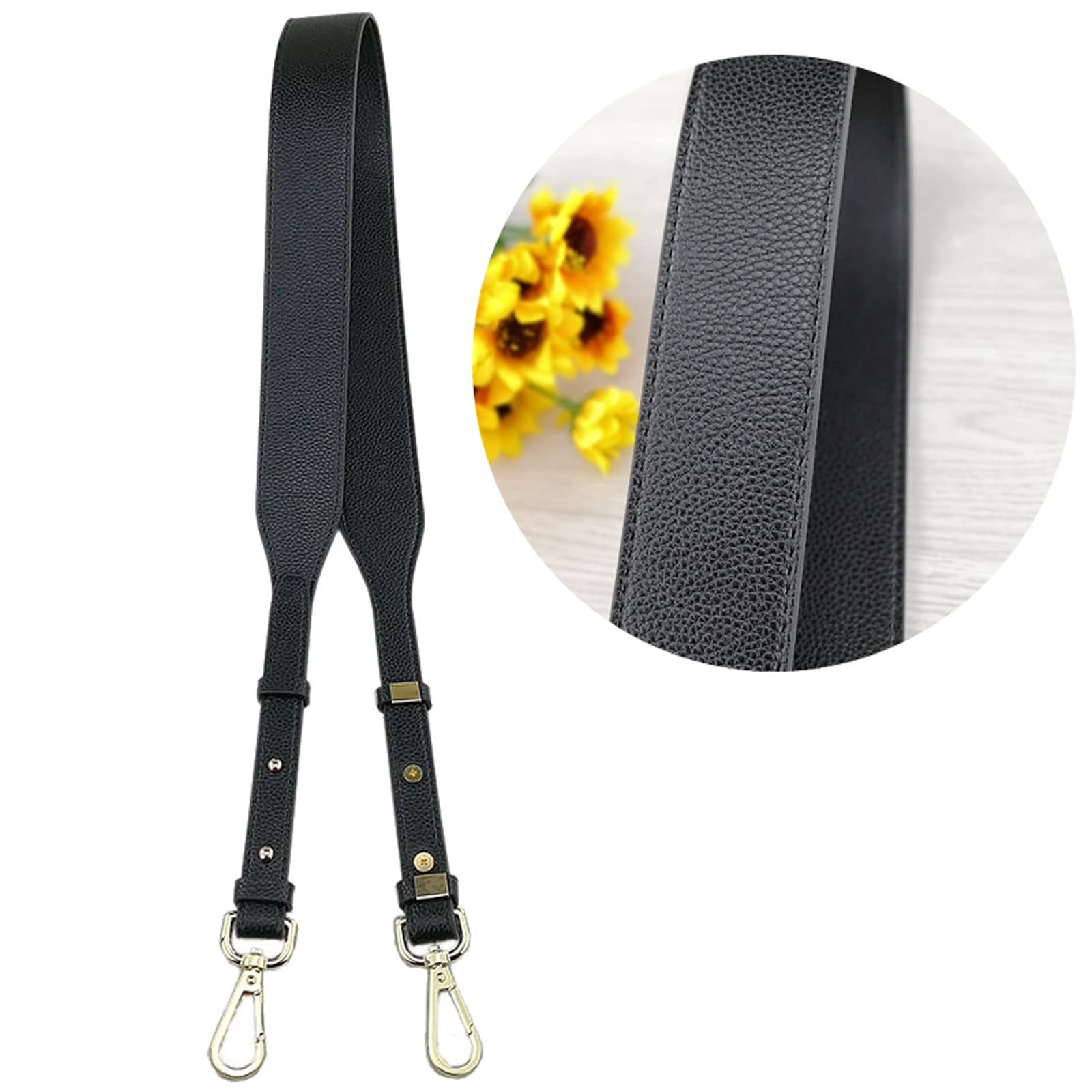 Tracolla Regolabile Per Borsa - Nera, In Nylon, Con Ganci In Metallo, 75-145 Cm - Foto 6