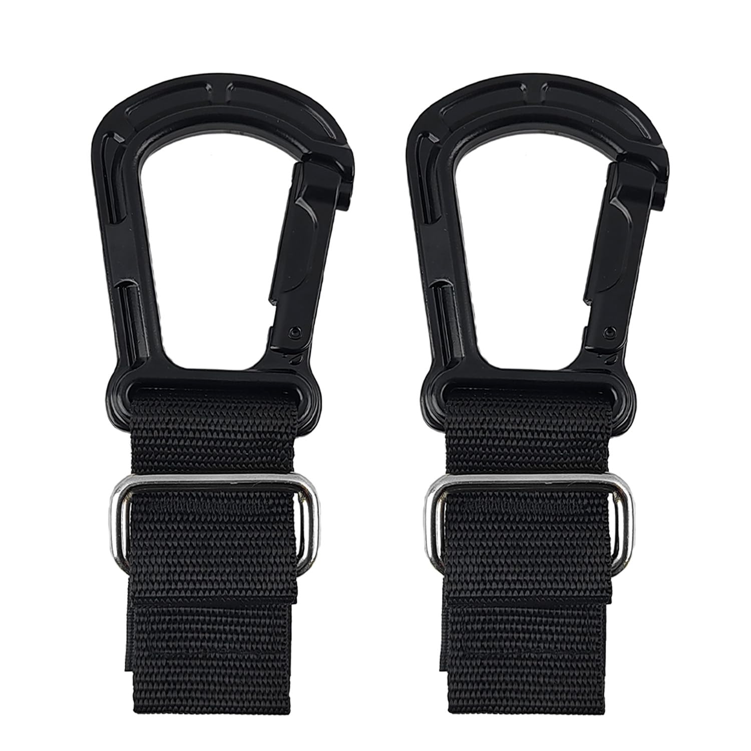 2 Pack UTV Roll Cage Hanger Hook for Helmet Headset Goggles, Heavy Duty Helmet Hook Fits Polaris RZR Can Am Kawasaki Pioneer Rhino, Stroller Hooks, Carabiner Clips for 1.5-2.0