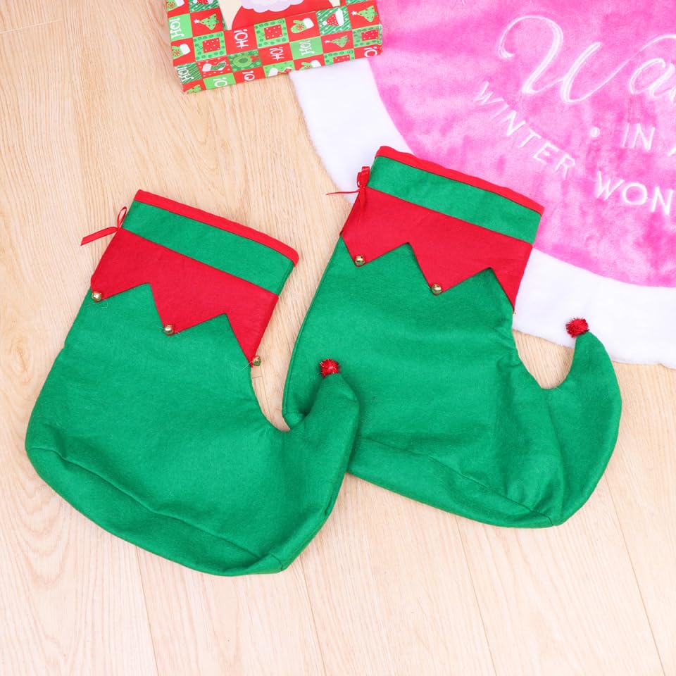 2paare Weihnachtliche Clownschuhe Für Kostüme Lustige Dekorative Schuhe Kleinen Glocken Für Weihnachtsfeiern Cosplay Und Festliche Anlässe