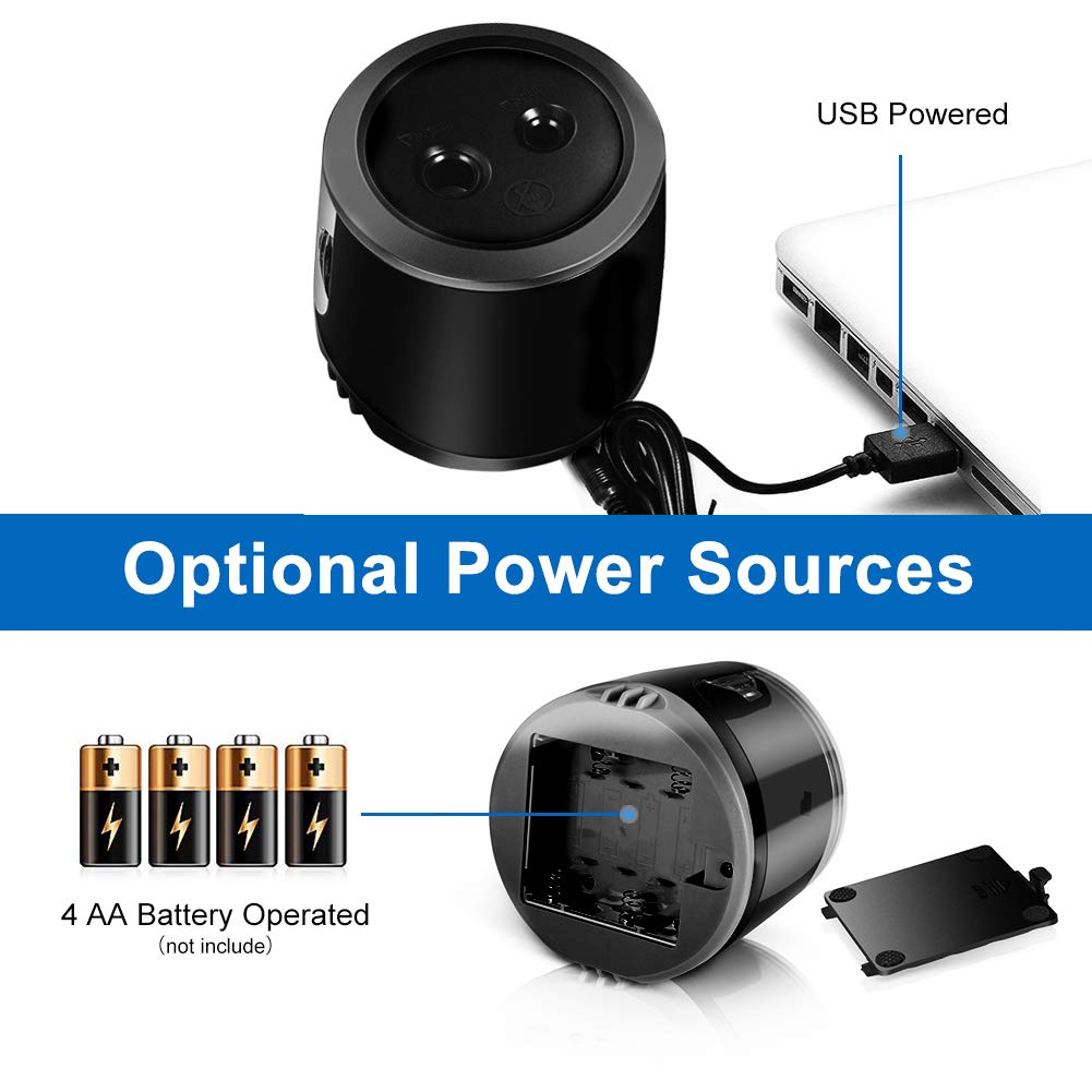 ARPDJK PRO Elektrischer Anspitzer - USB/Batterie Mit 4 Klingen Für 6-12mm Stifte