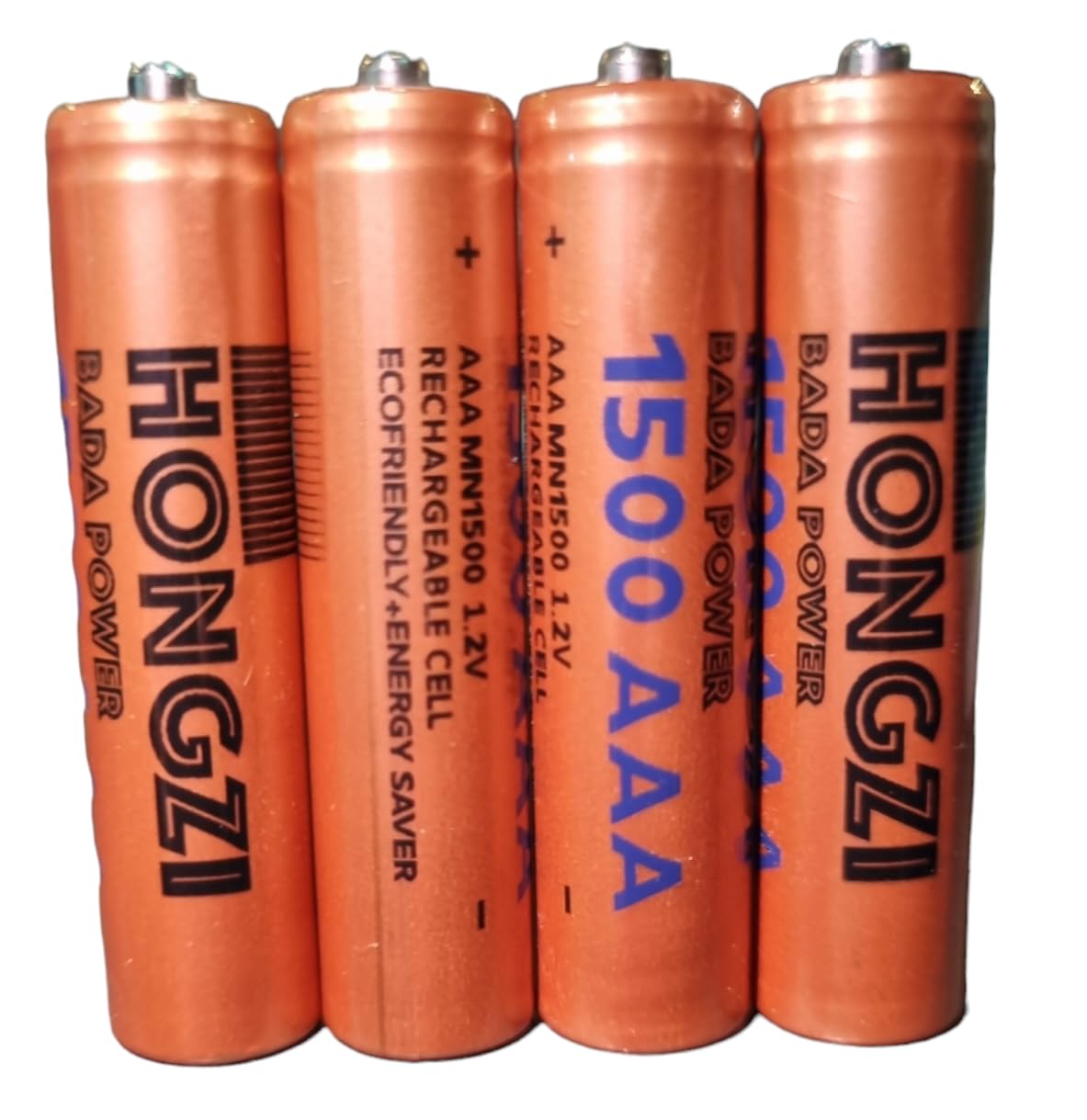 HONGZI Rechargeable AAA 1500 series 1.2v Ni-Mh Cells (Pack of 4