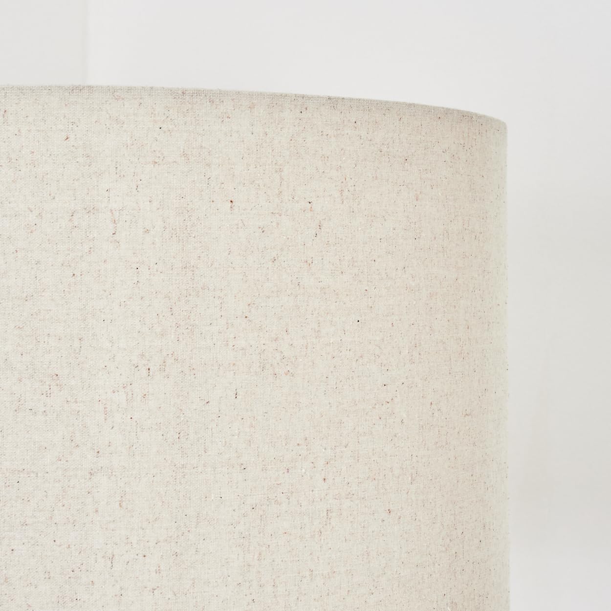 HOFSTEIN Stehleuchte Flemming, Stehlampe aus Holz/Metall im modernen Boho-Design, Schirm aus Stoff, Ø 50 cm, 152,5 cm, E27, Fußschalter - Wohnzimmer, Schlafzimmer, Esszimmer, Flur