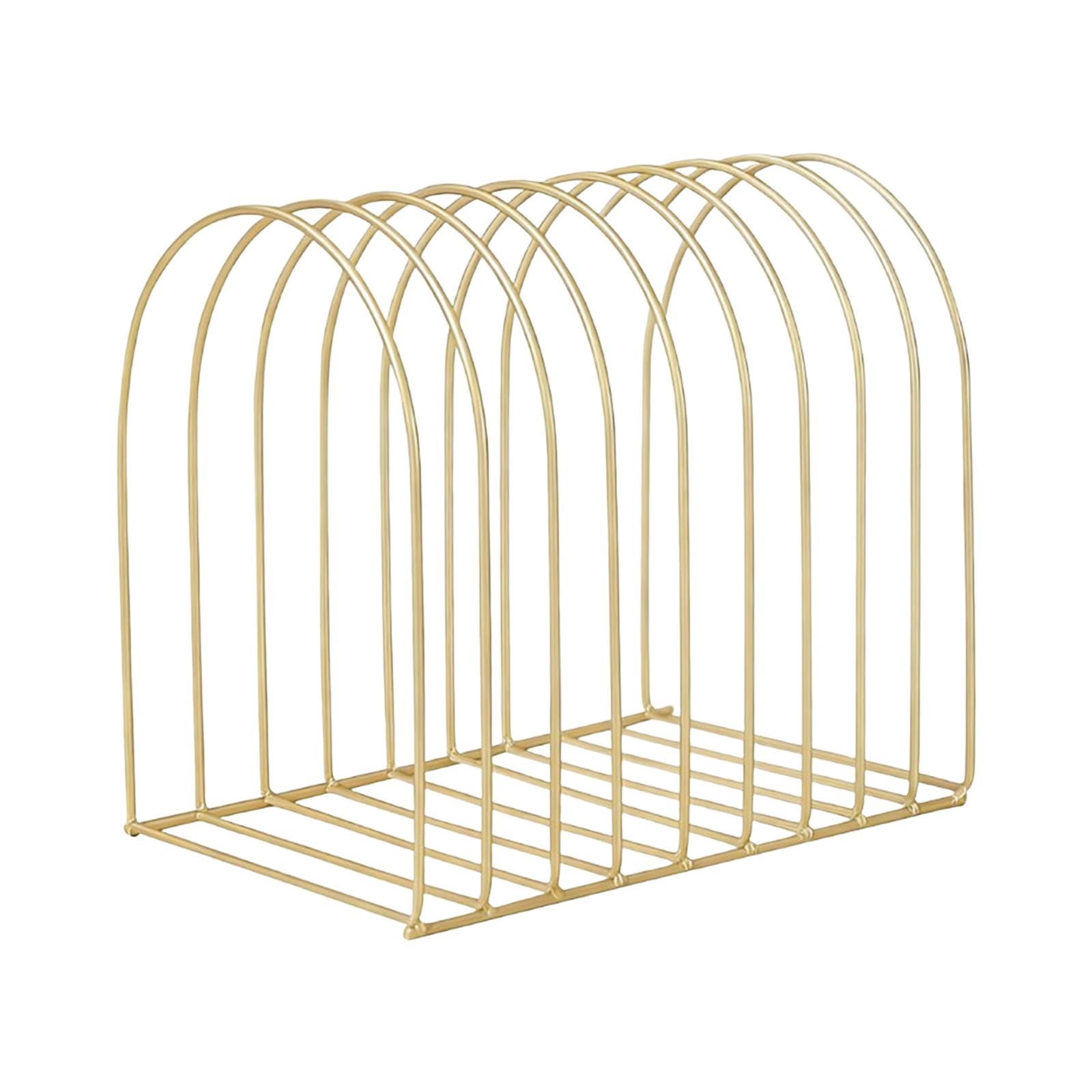 CALANDIS Desk File Organizer Multipurpose Metal File Holder For Photography Prop Home Gold | Files & Supplies | Filing Storage & Binding | Office Supplies-image-2