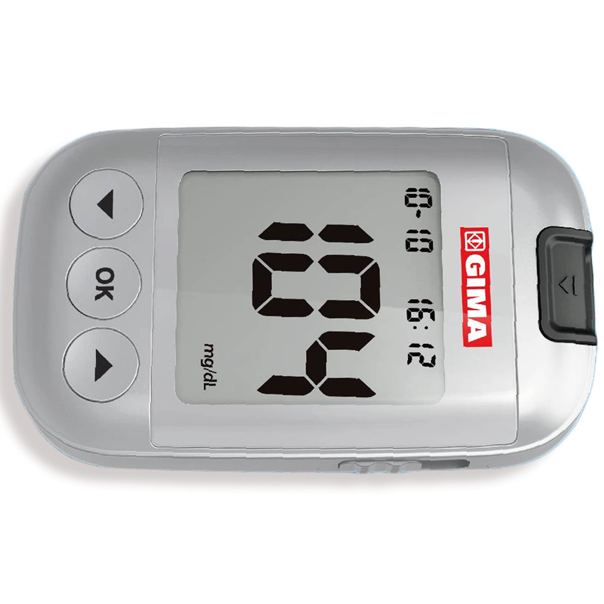 GIMA Misuratore Glicemia Glucometro Kit Completo Per Il Controllo e Il Monitoraggio Del Glucosio Nel Sangue Con 10 Strisce Soluzione Di Controllo 10 Lancette Sterili Penna Pungidito, Bluetooth
