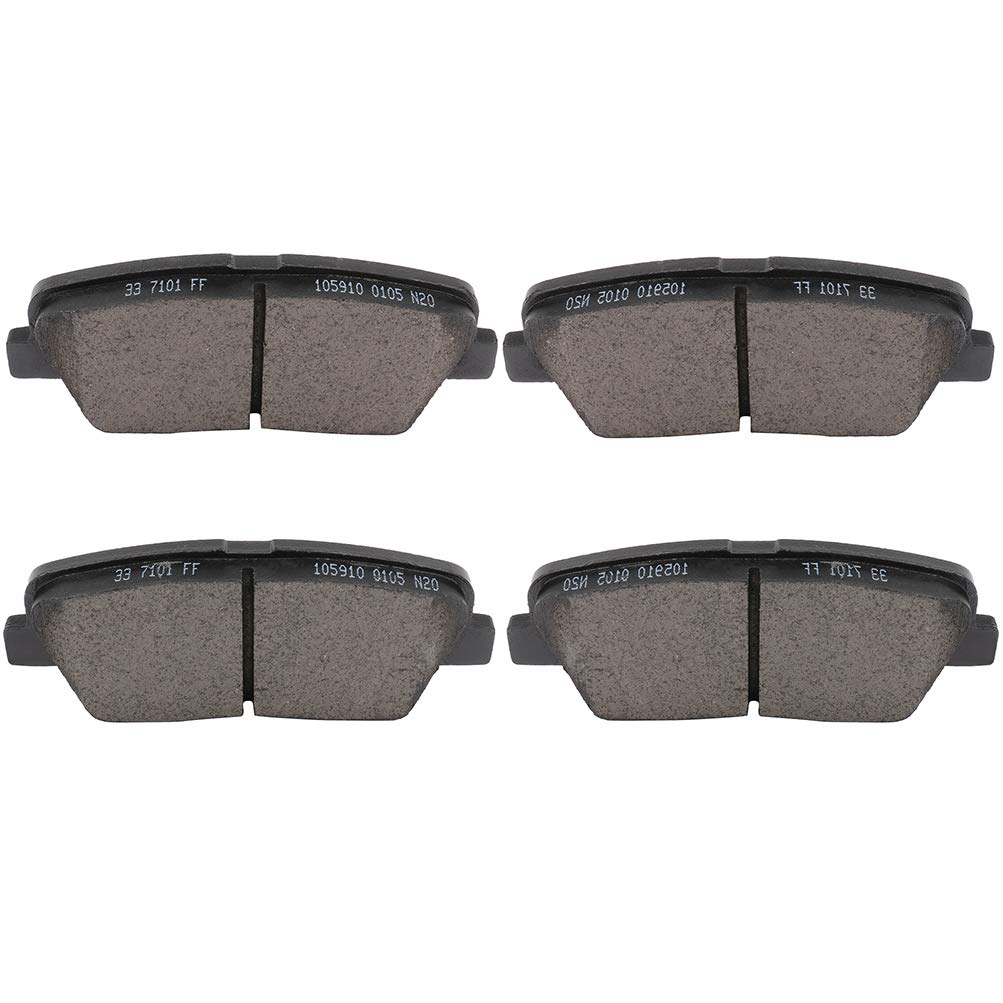 cciyu D1284 Rear Ceramic Brake Pads Kits Fit For 07-09 For Hyundai For Entourage,09 For Genesis,10-16 For Genesis Coupe,09-11 For Kia For Borrego,15-17 For K900,07-12 14 For Sedona
